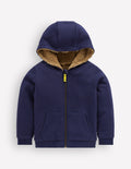 Reversible Borg Hoodie-College Navy