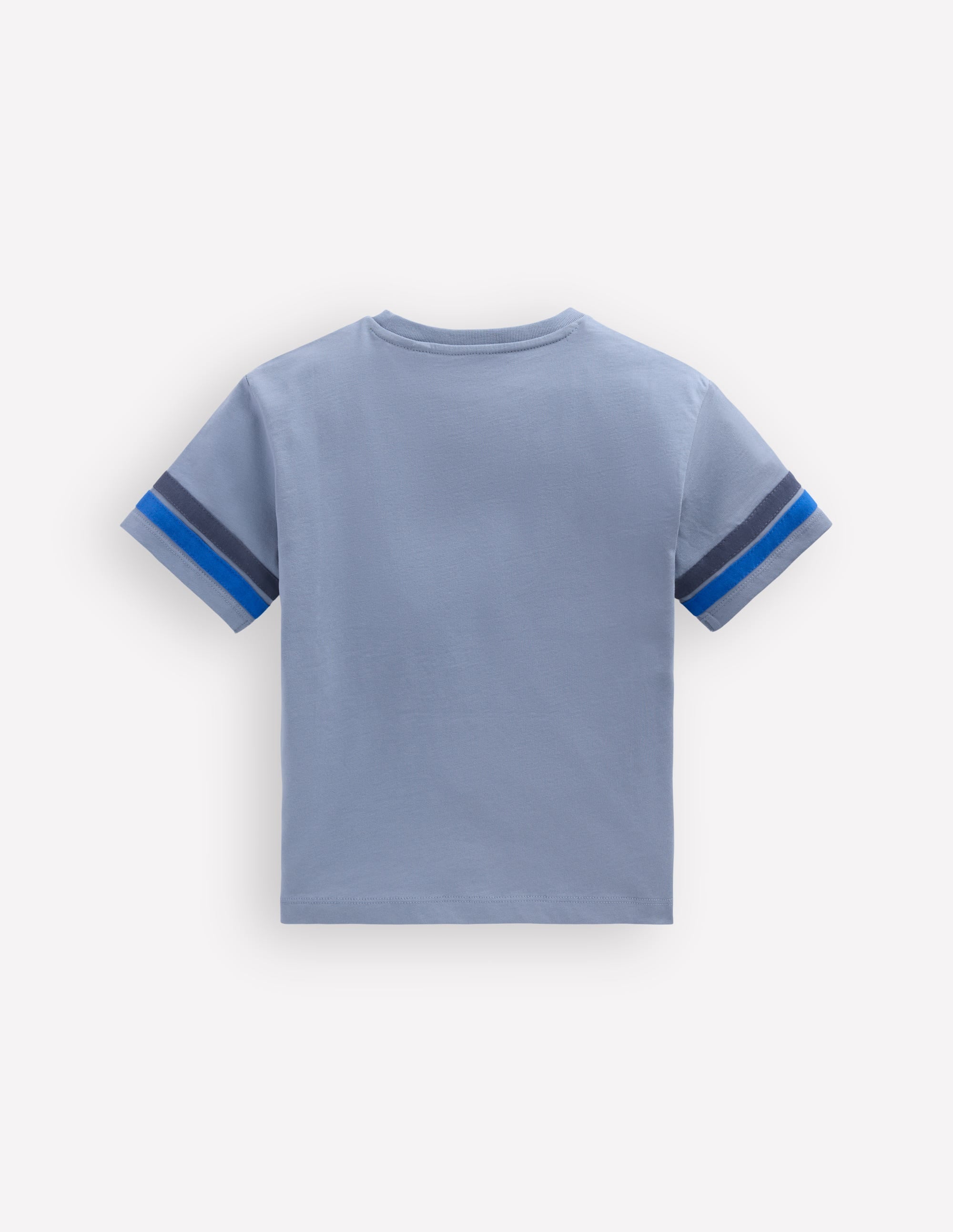 Colour Block Printed T-shirt-French Blue Tractor - Image 2