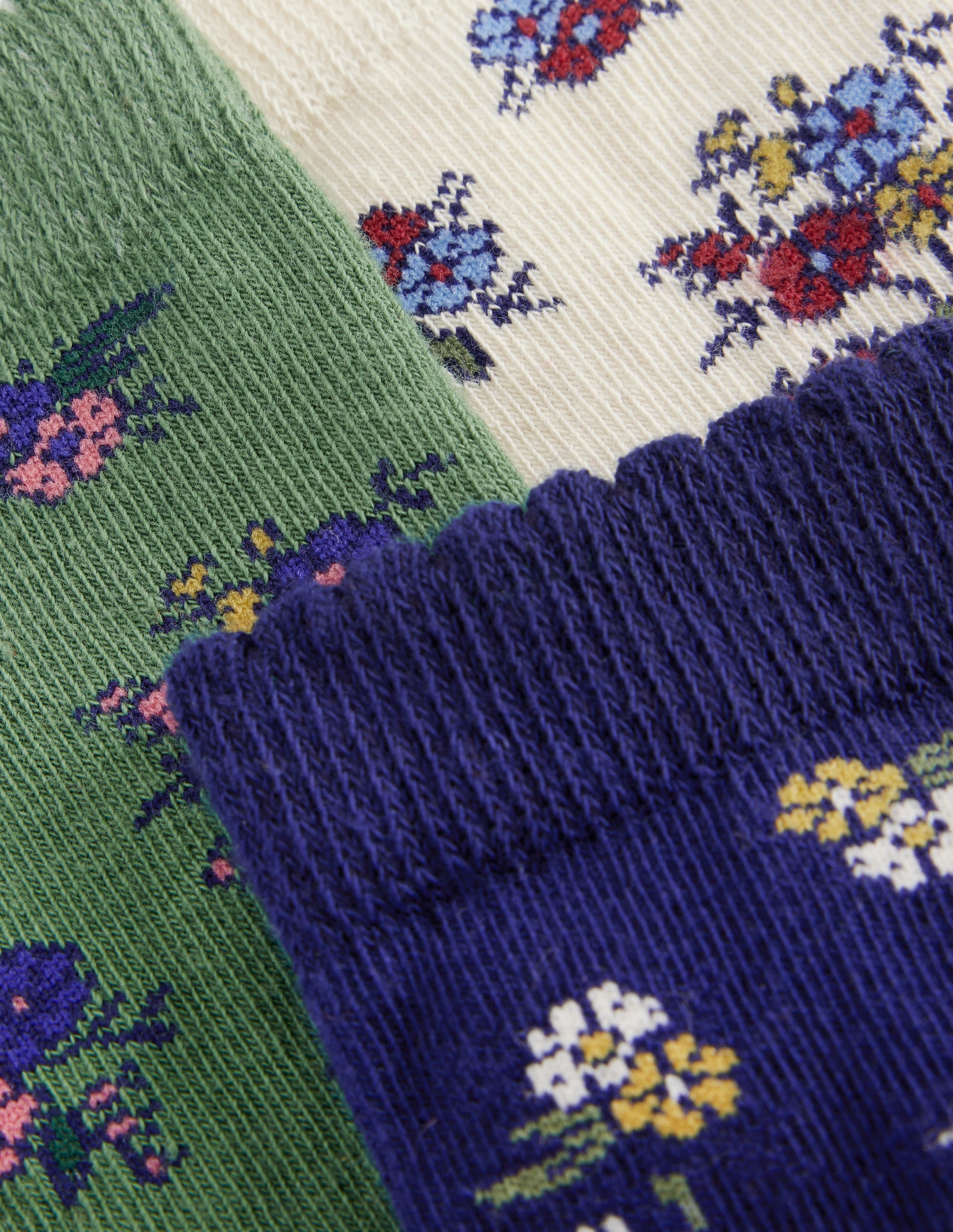 7-pack Socks-Vintage Flower Posy - Image 2