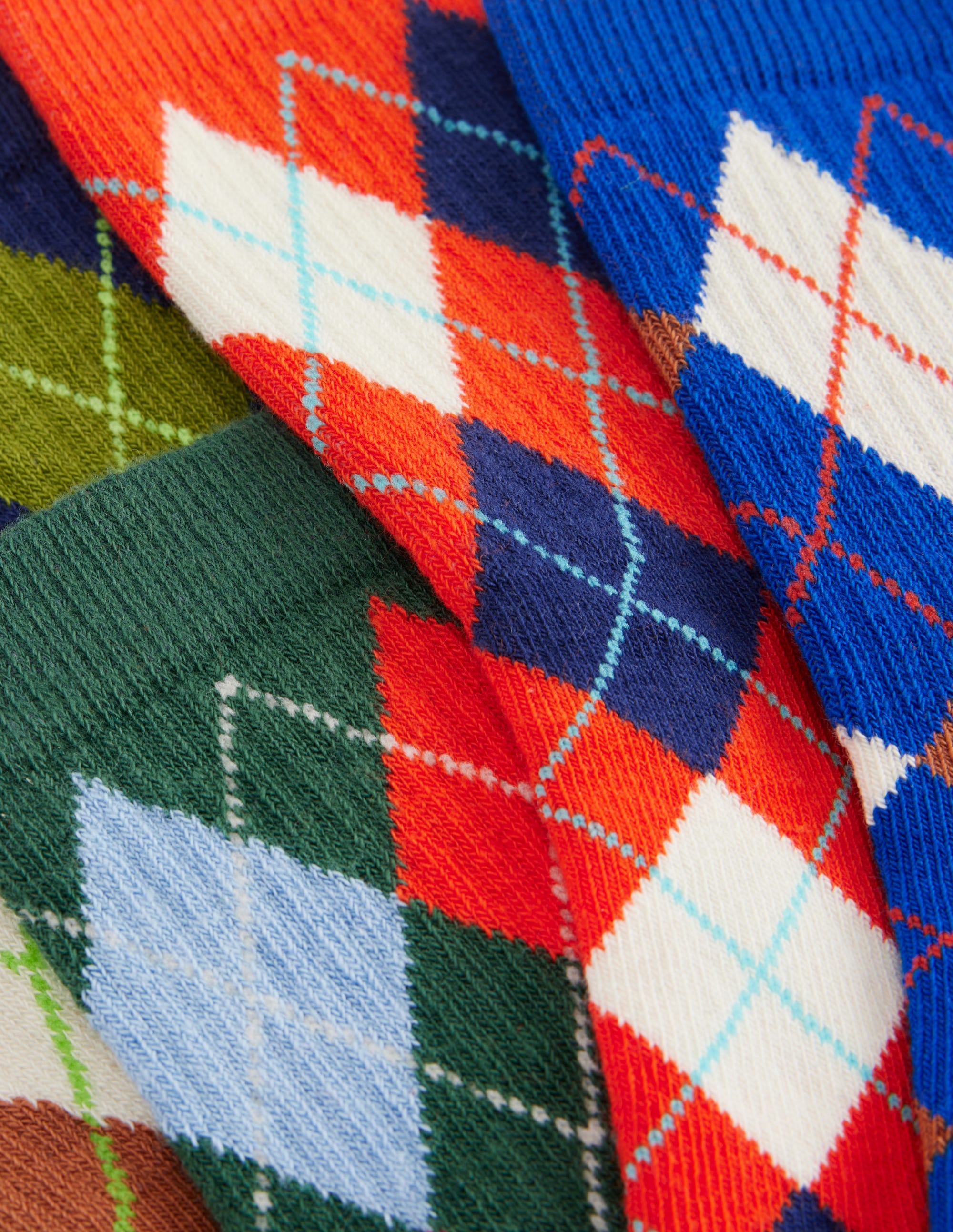 Boys Ribbed Socks 5 Pack-Multi Argyle - Image 2