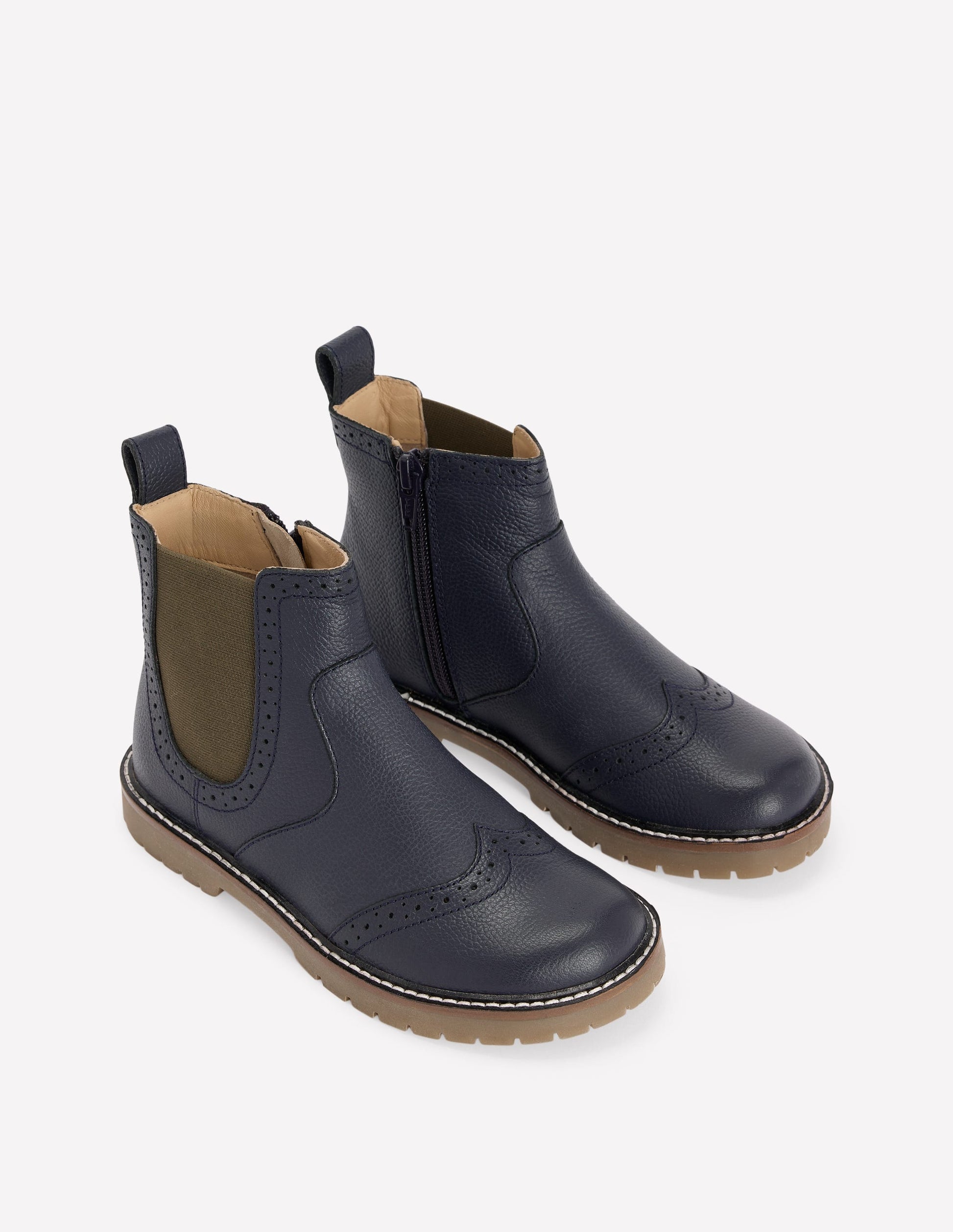 Chelsea Boots (Boys)-College Navy-2