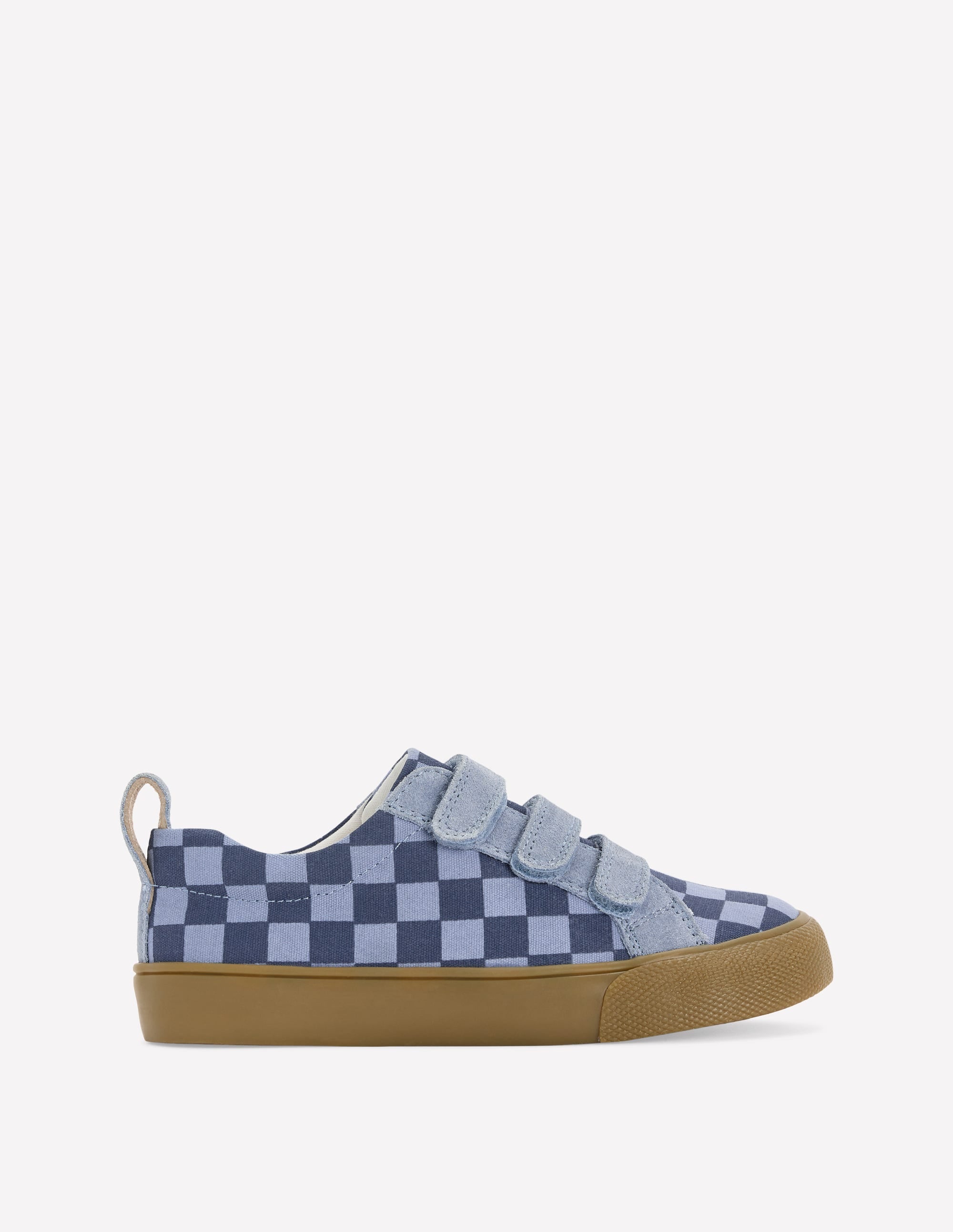 Low Tops (Boys)-Checkerboard Blue - Image 1