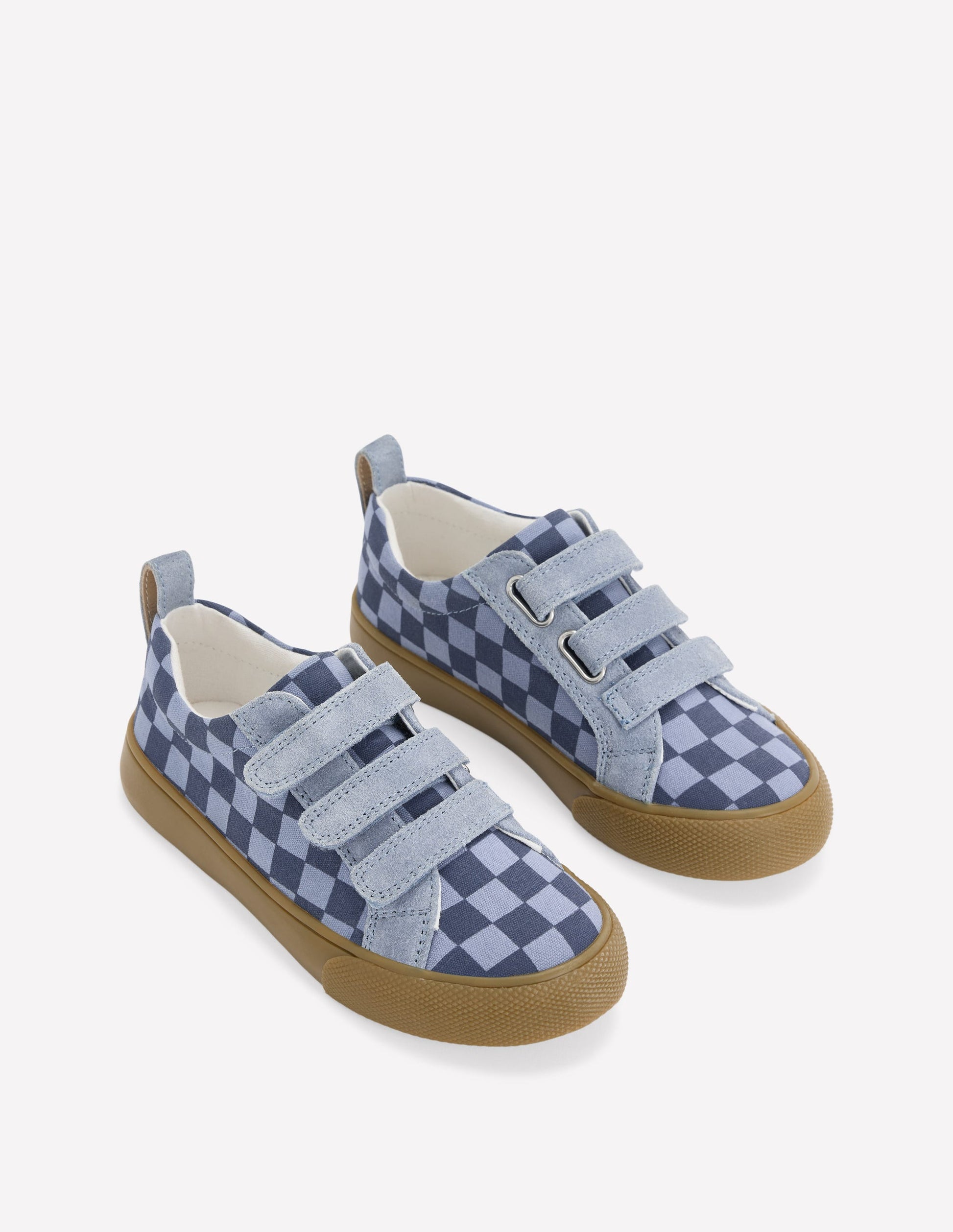 Low Tops (Boys)-Checkerboard Blue-2