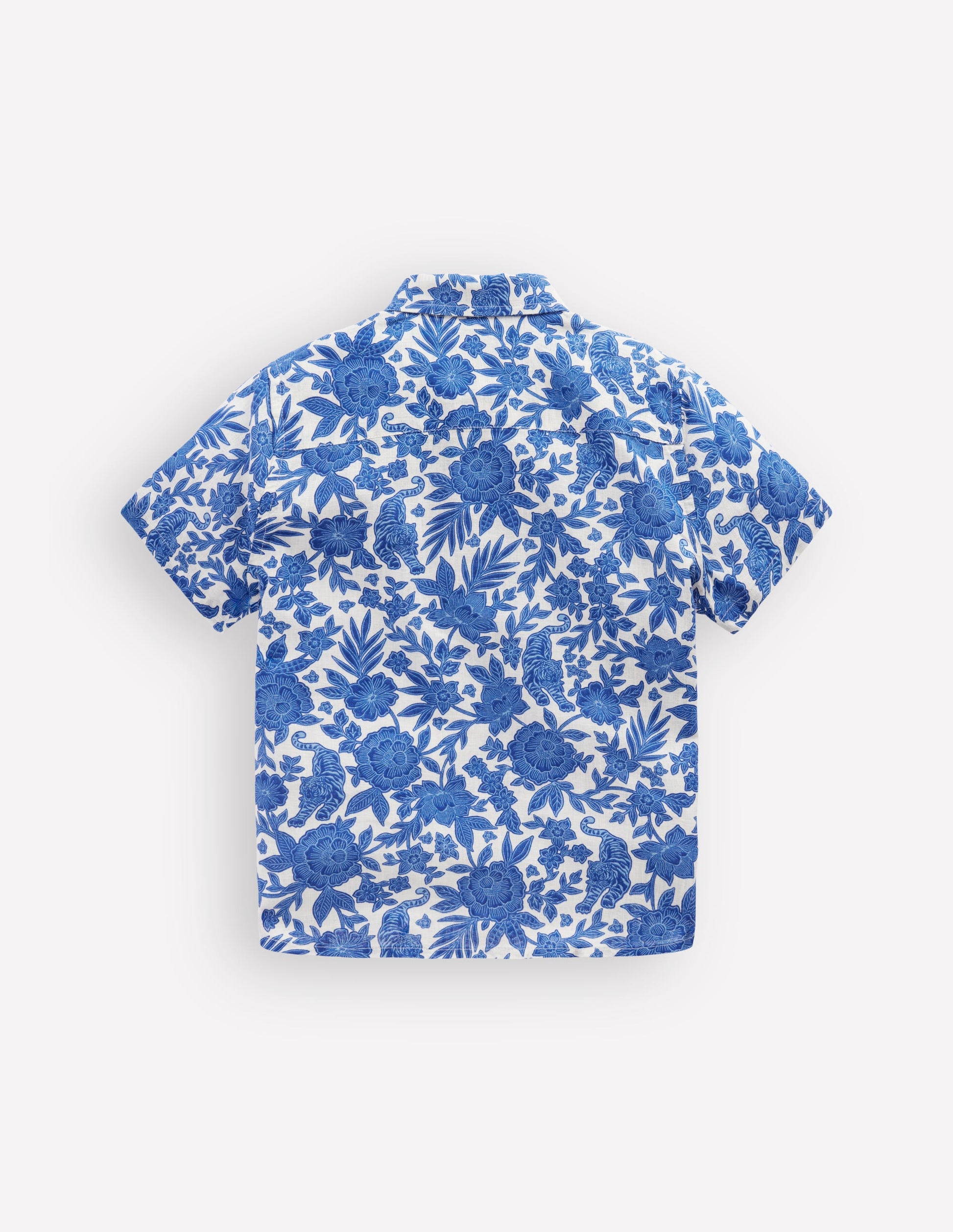 Cotton Linen Shirt-Jungle Woodblock-2