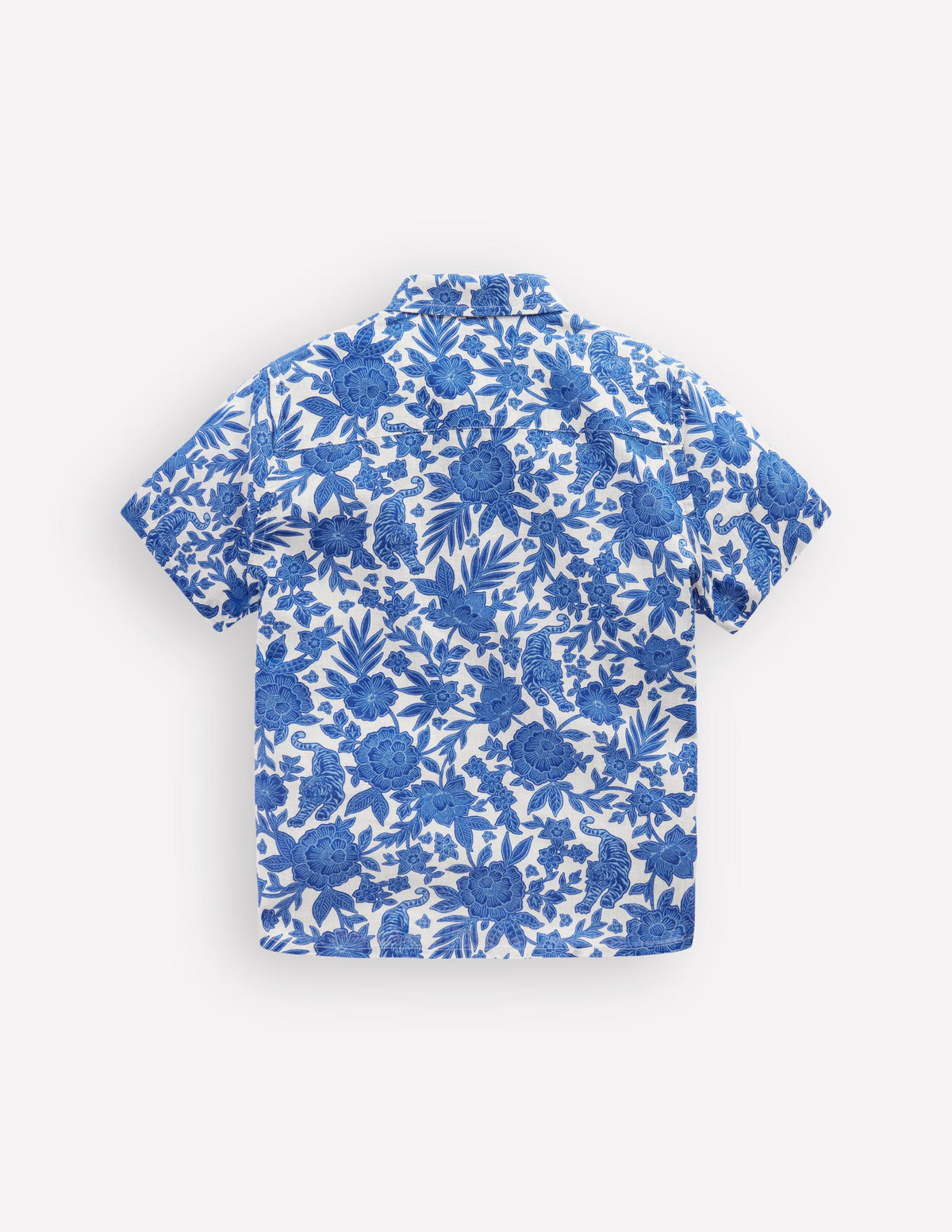 Cotton Linen Shirt-Jungle Woodblock - Image 2