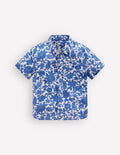 Cotton Linen Shirt-Jungle Woodblock