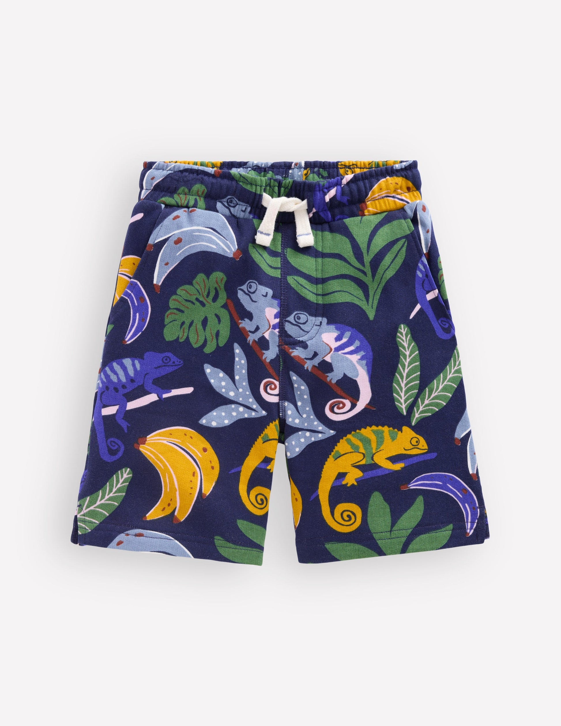 Printed Shorts-Navy Chameleon-1