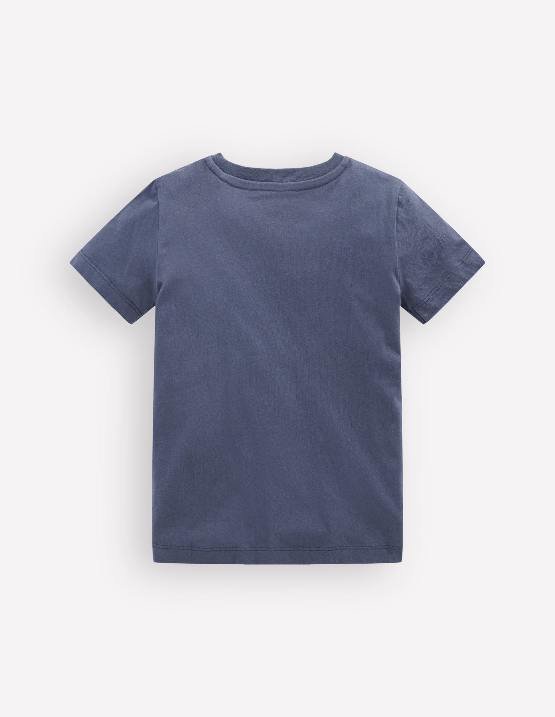 Short Sleeve Appliqué T-shirt-Vintage Indigo Tiger Stripe-2