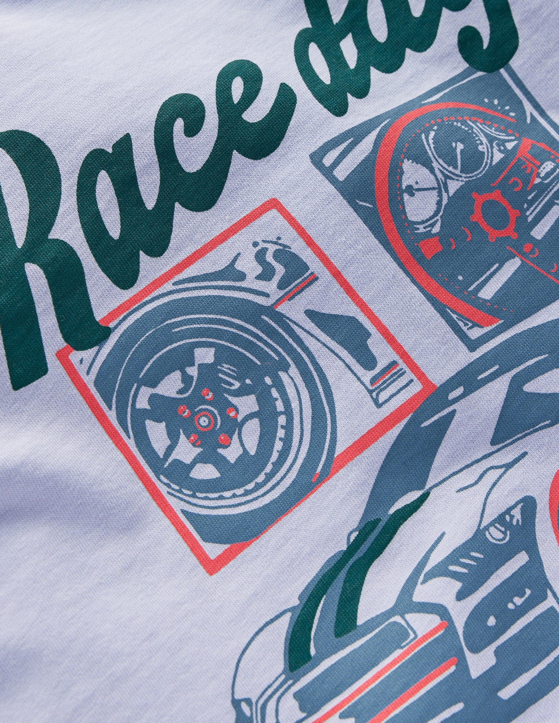 Short Sleeve Graphic T-shirt-Blue Race Cars-4