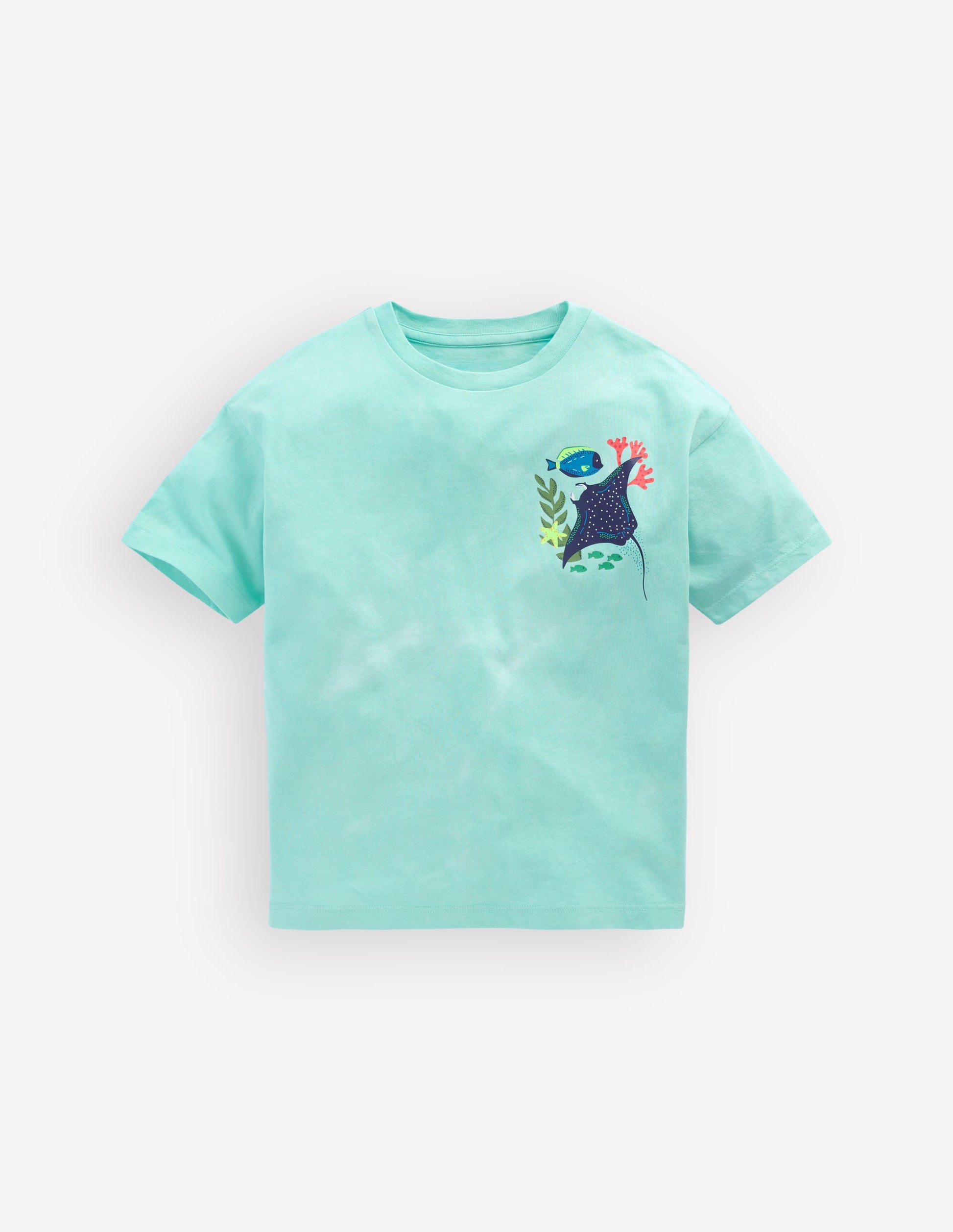 Front & Back Printed T-shirt-Tie Dye Coral Reef-4