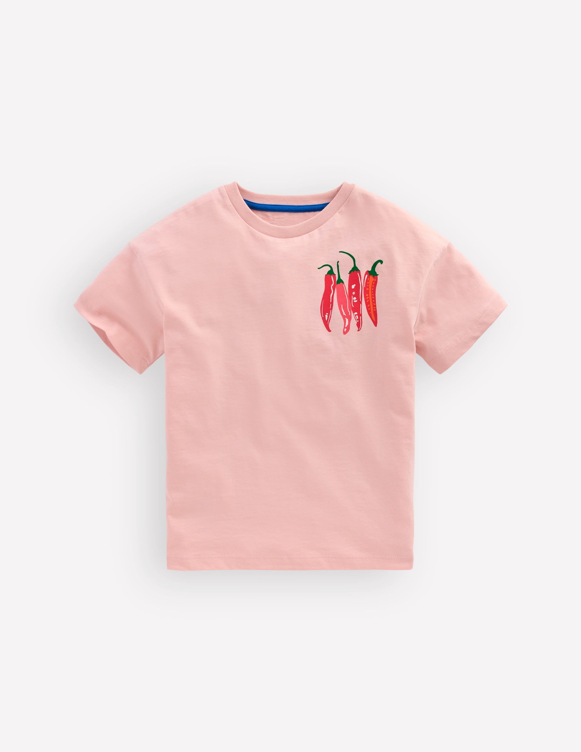 Front & Back Printed T-shirt-Vintage Pink Chillis - Image 1