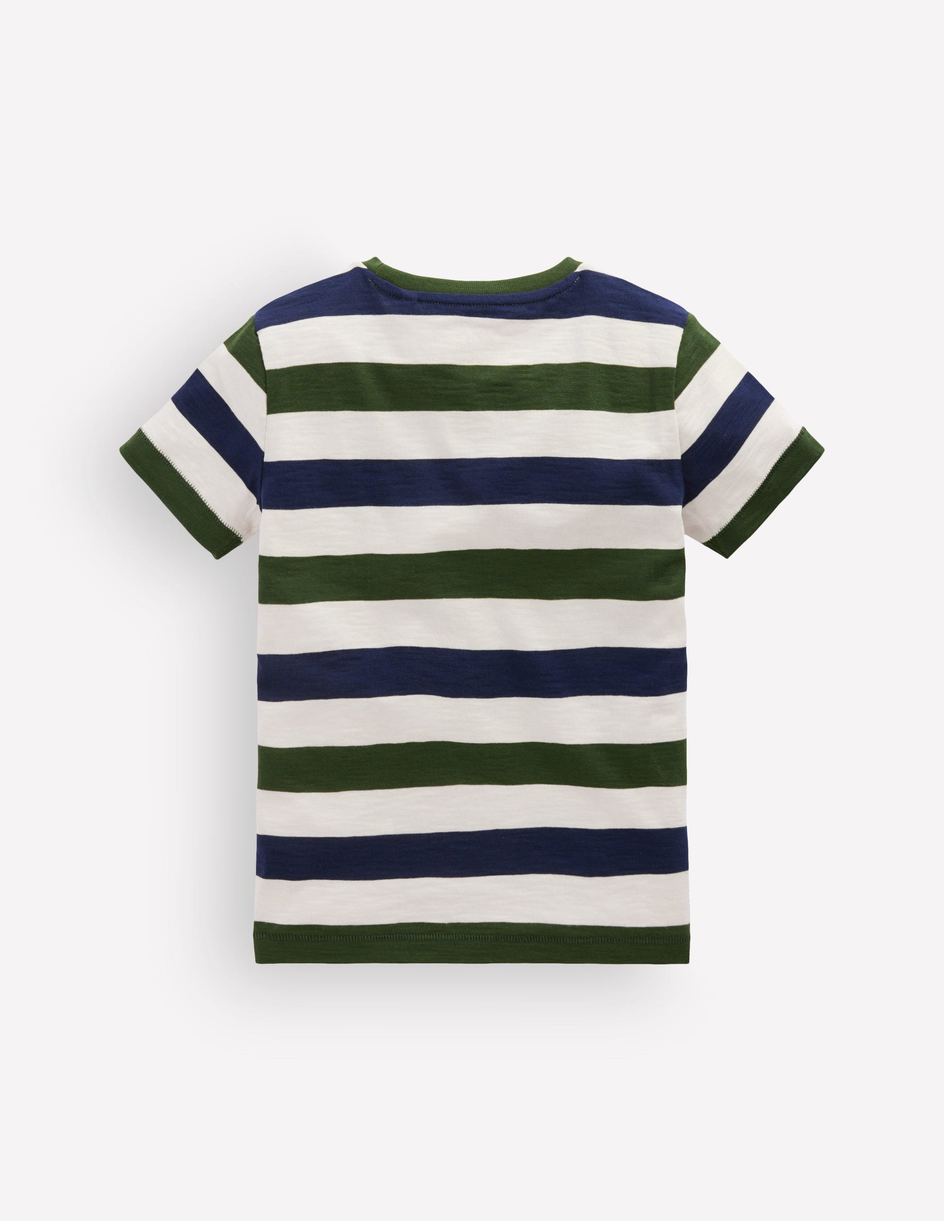 Everyday Short Sleeve T-Shirt-Green and Blue Stripe-2