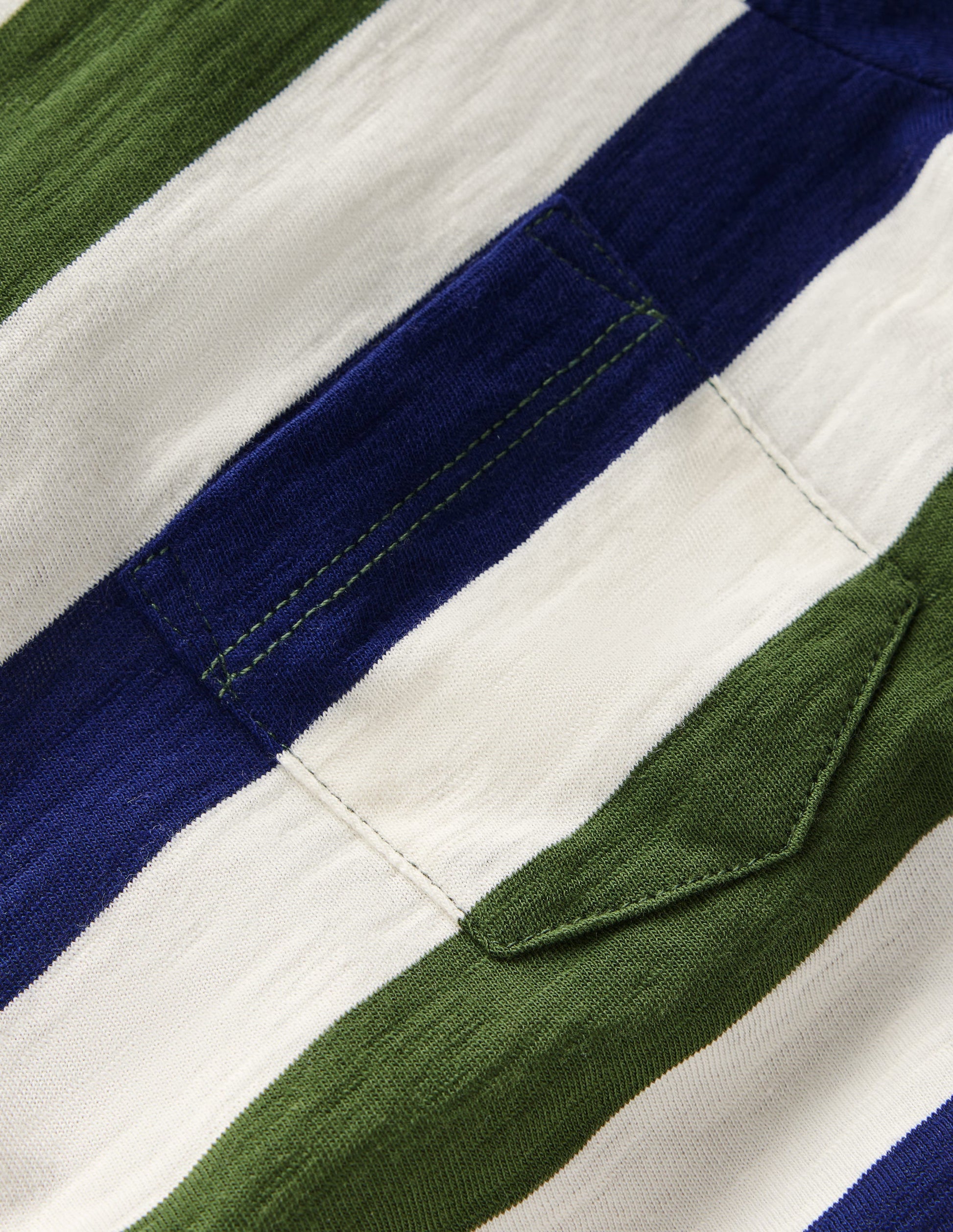 Everyday Short Sleeve T-Shirt-Green and Blue Stripe-3