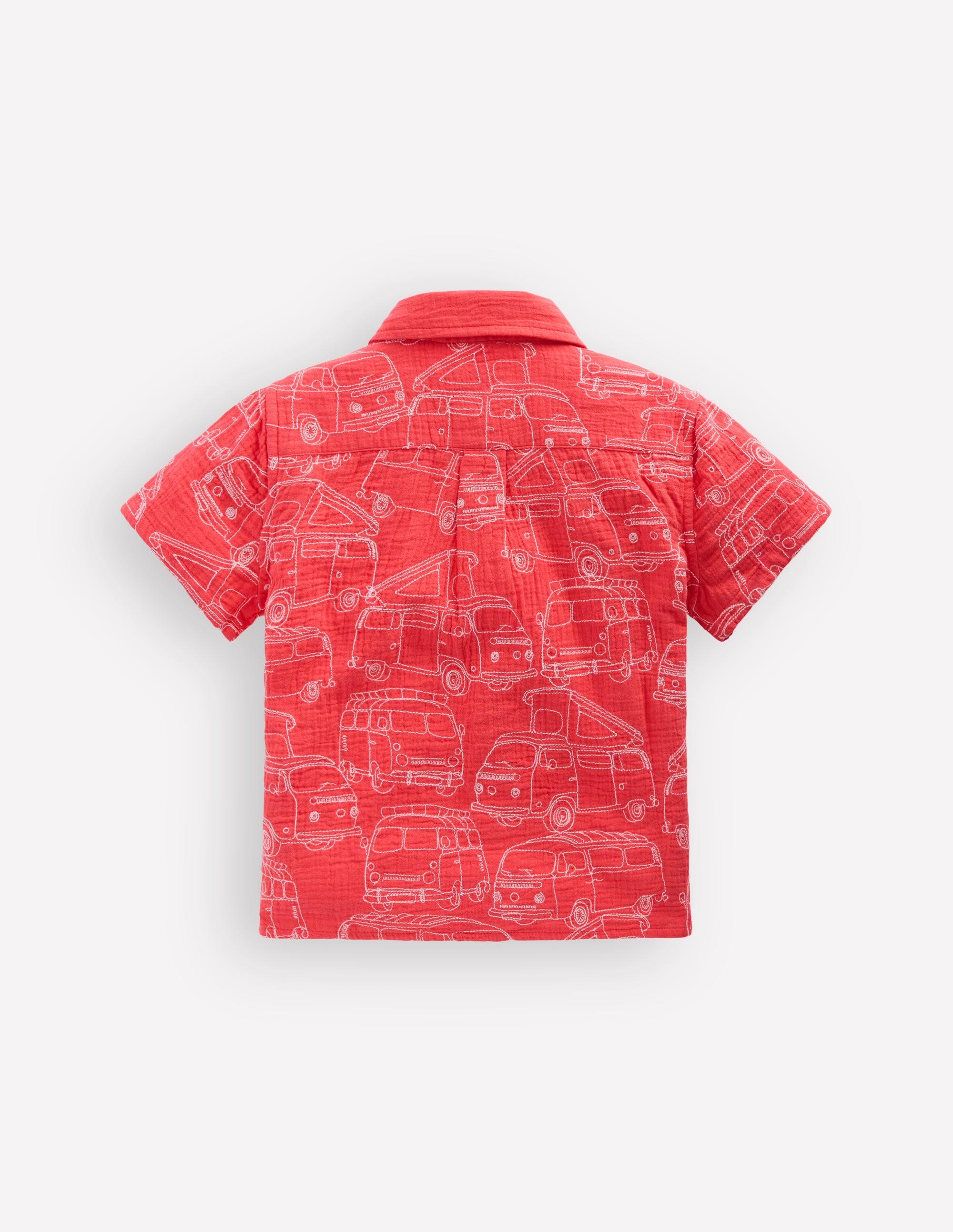 Double Cloth Shirt-Cayenne Embroidery - Image 3