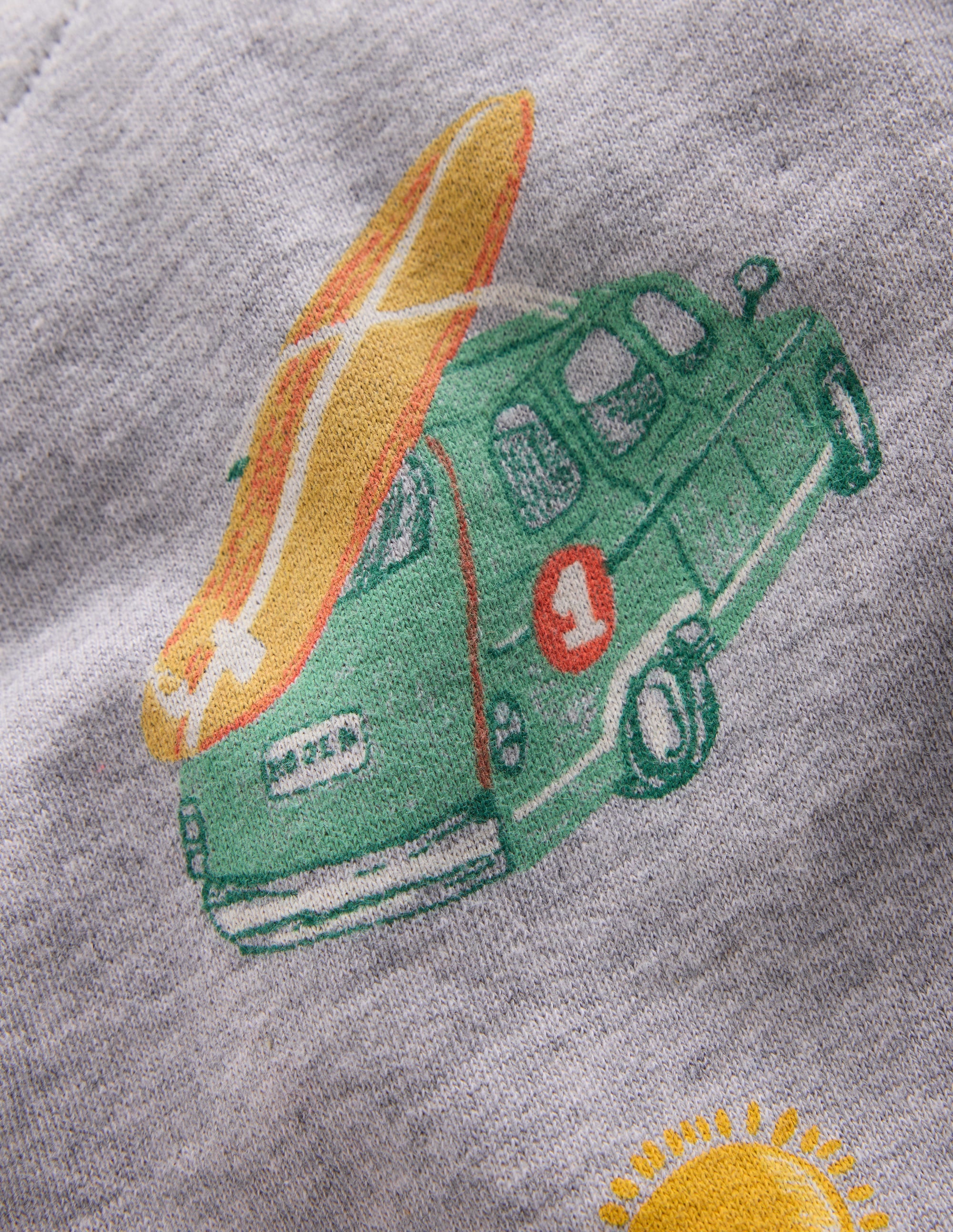 Everyday Printed Sweatshirt-Grey Marl Sketchy Holiday - Image 4