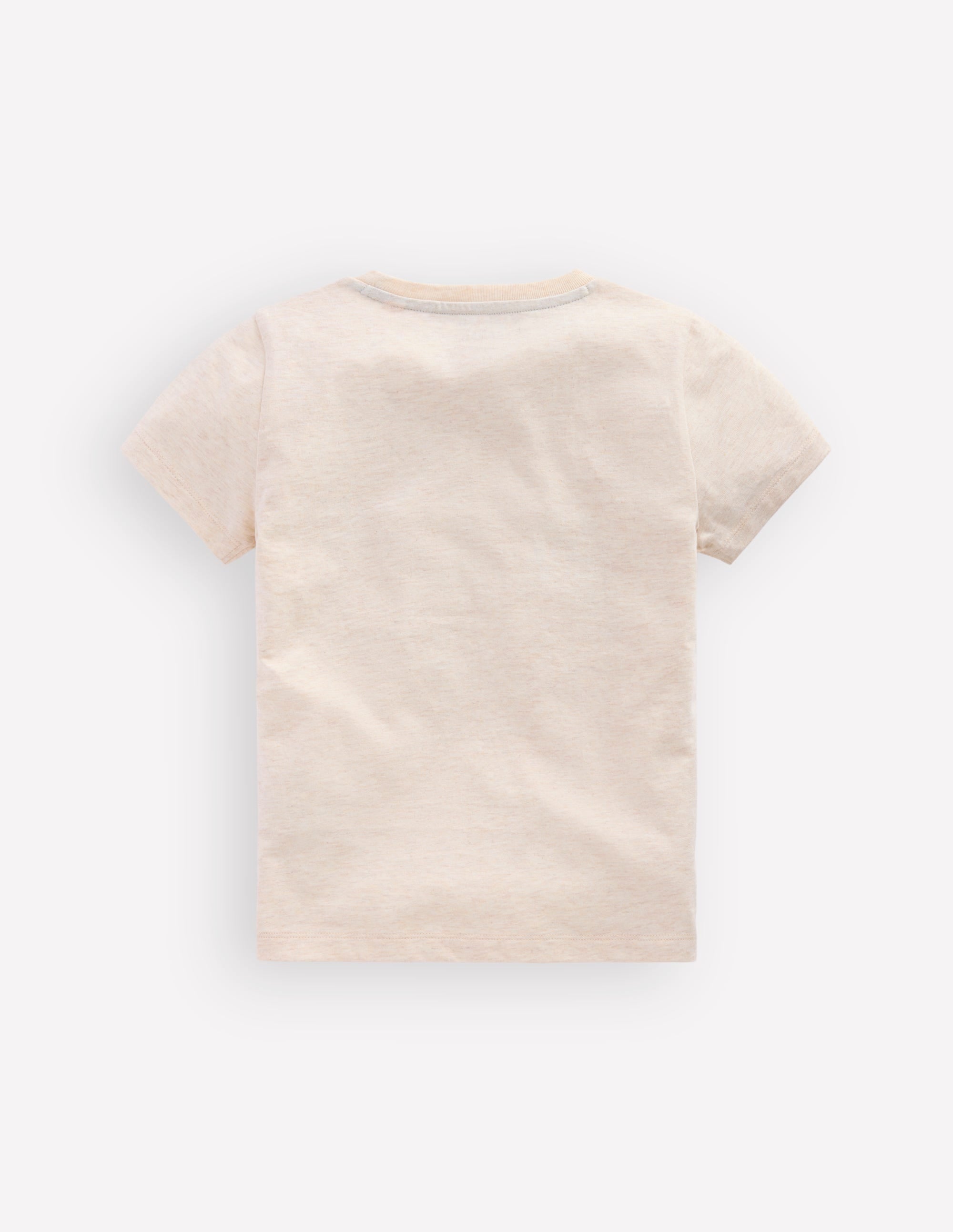 Linear Stitch T-shirt-Oatmeal Marl Holiday - Image 4
