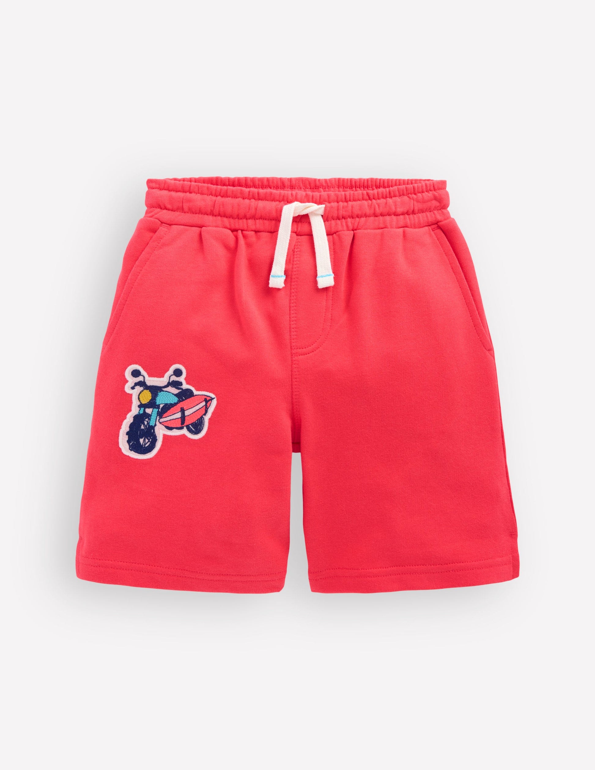 Superstitch Badge Shorts-Jam Red Holiday-1