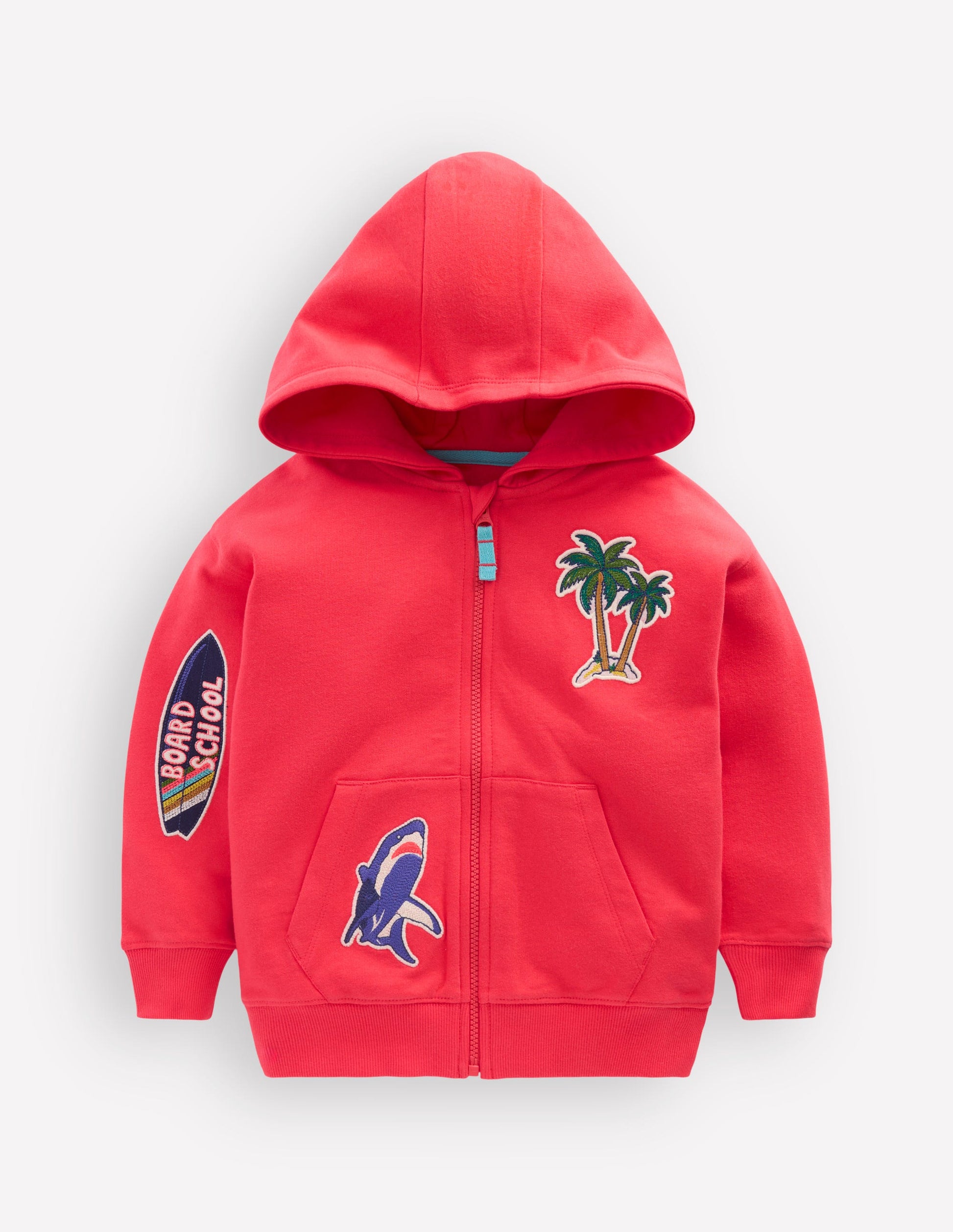 Badge Superstitch Hoodie-Jam Red Holiday-1