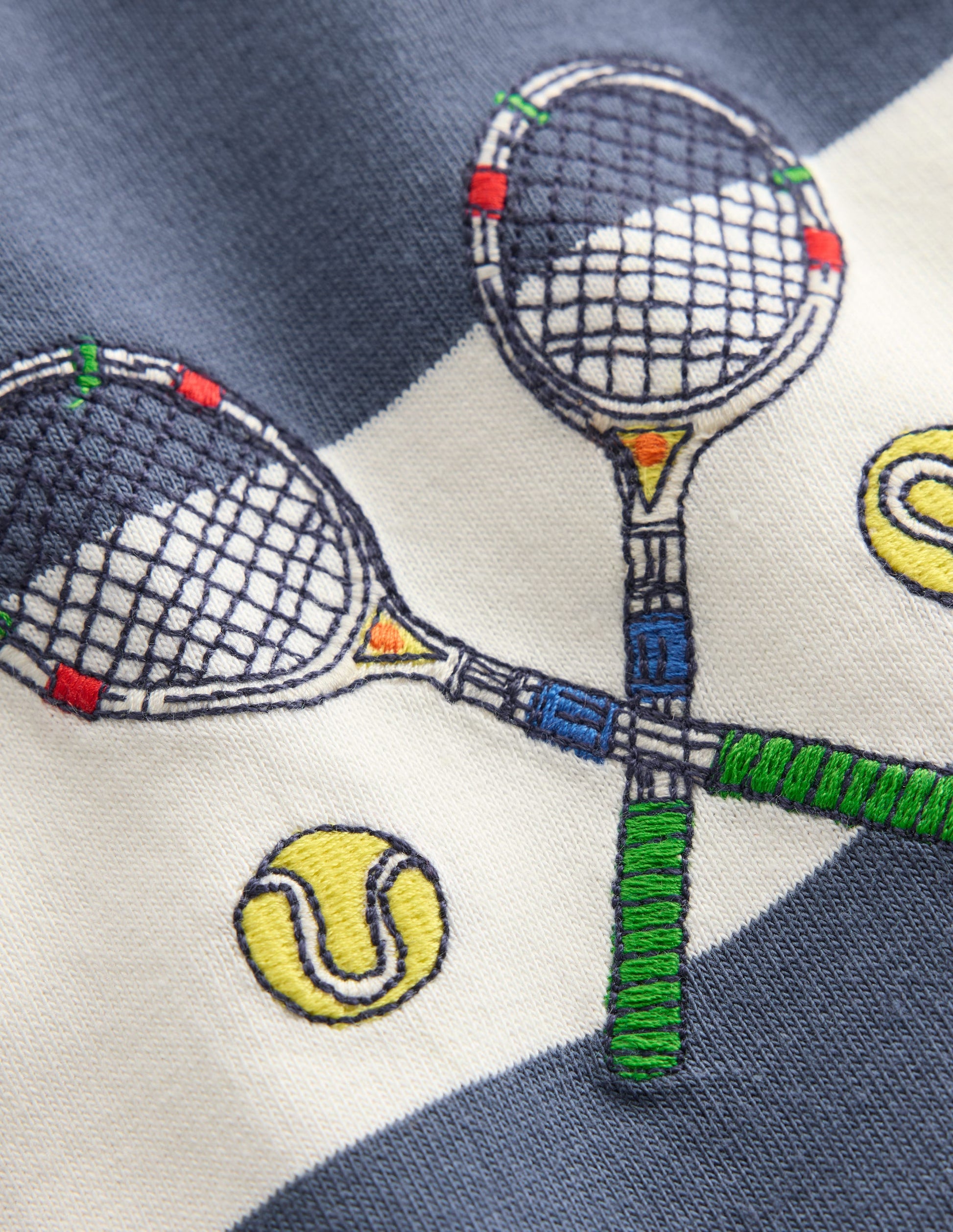 Relaxed Appliqué Polo Shirt-Robot Blue Tennis-7