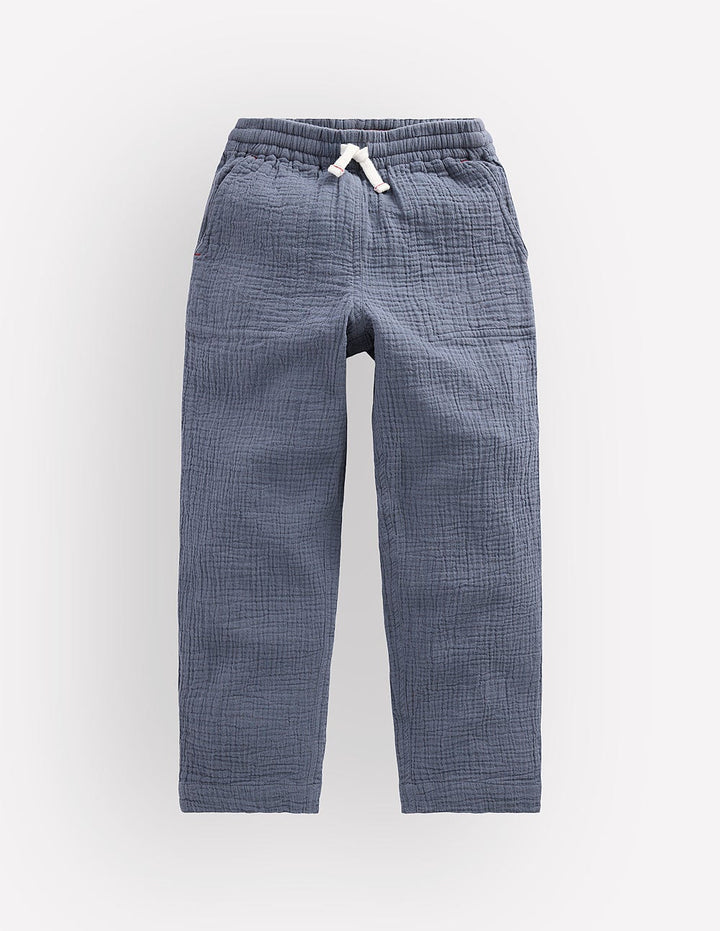 Double Cloth Summer Trousers-North Sea Blue