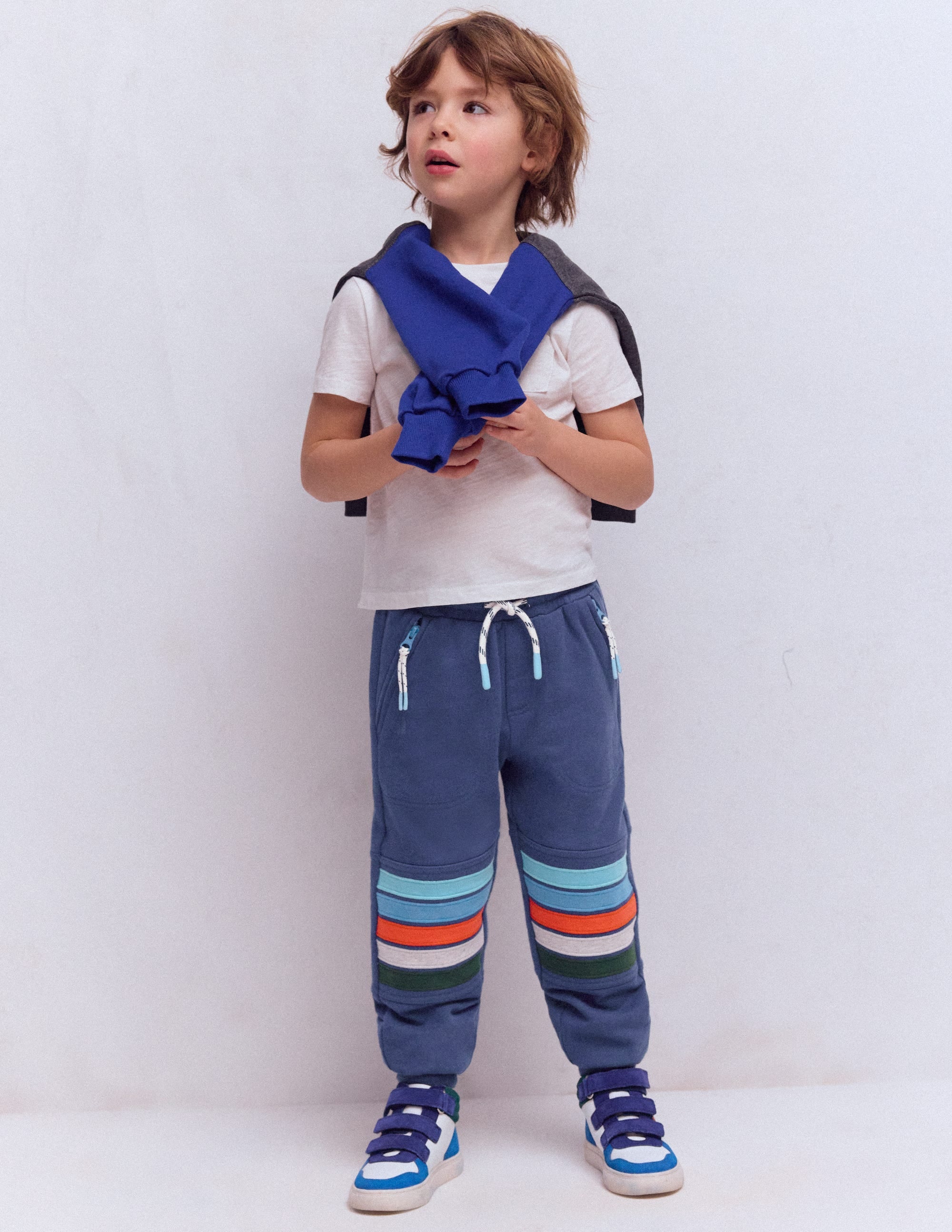 Warrior Knee Joggers-Starboard Blue Stripe Knee - Image 1