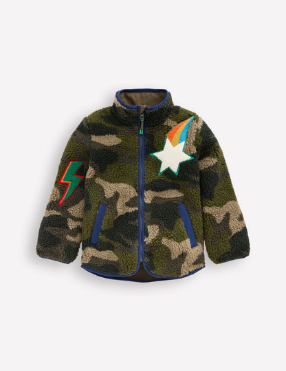 Cosy Borg Jacket-Camo Badges-4