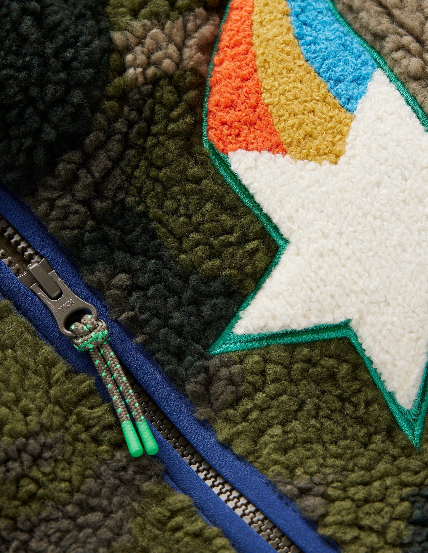 Cosy Borg Jacket-Camo Badges