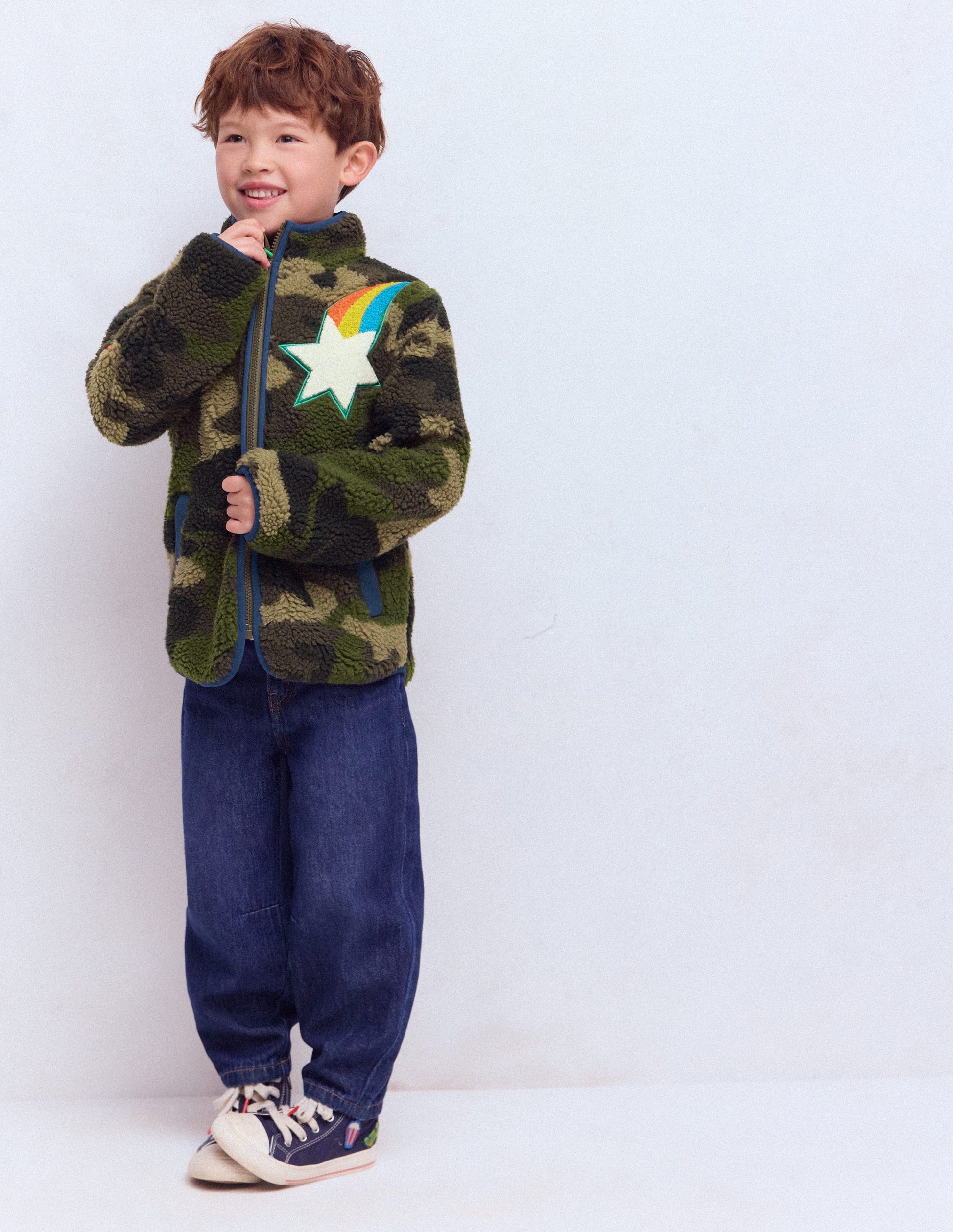 Cosy Borg Jacket-Camo Badges-1