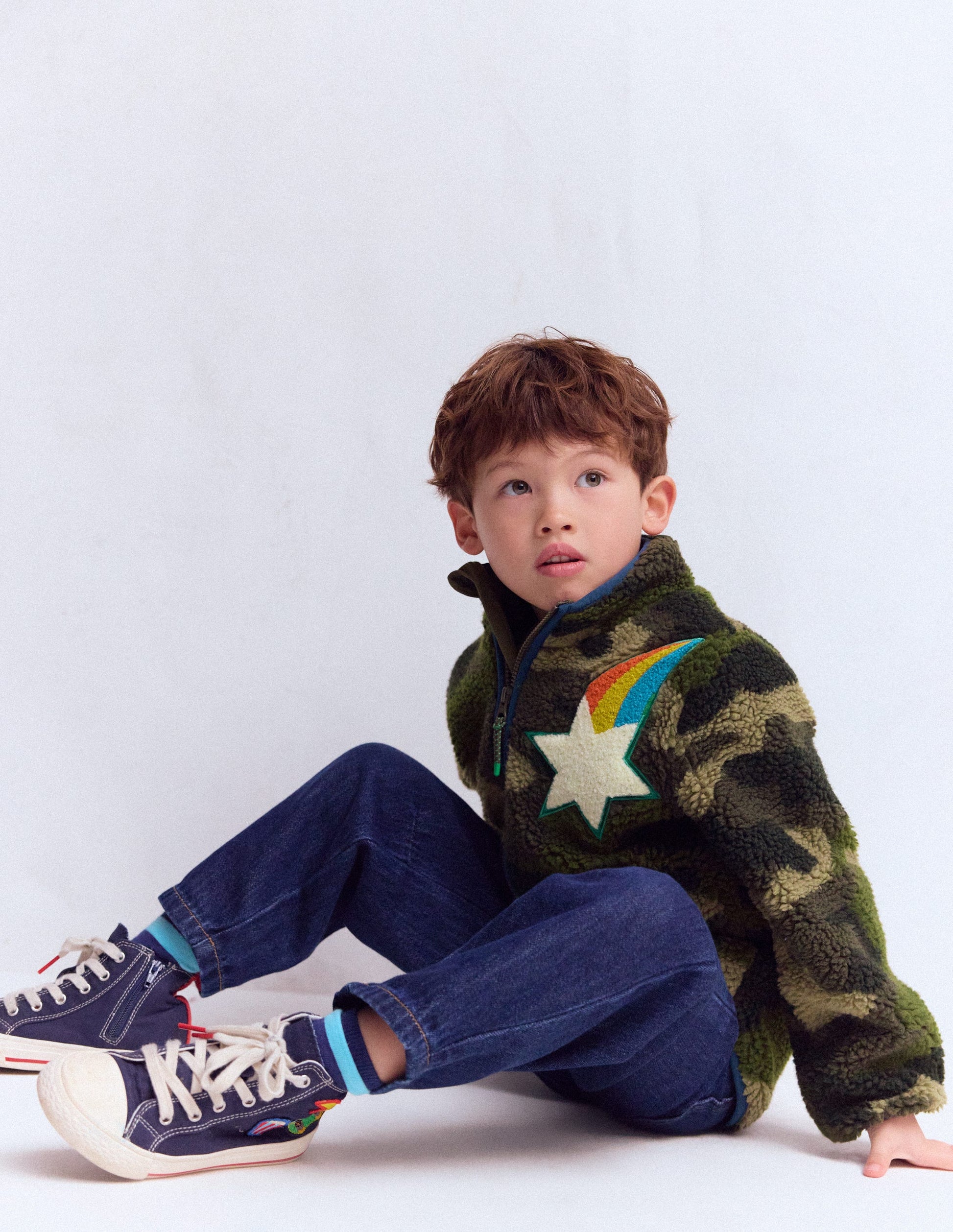 Cosy Borg Jacket-Camo Badges-3