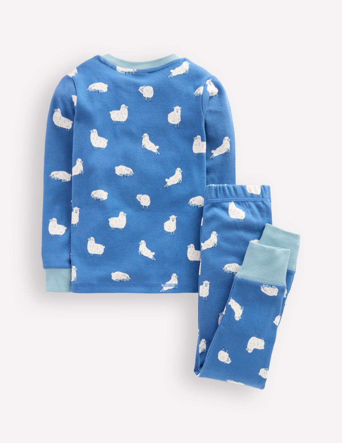 Snug Long John Pyjamas-Bluejay Sheep