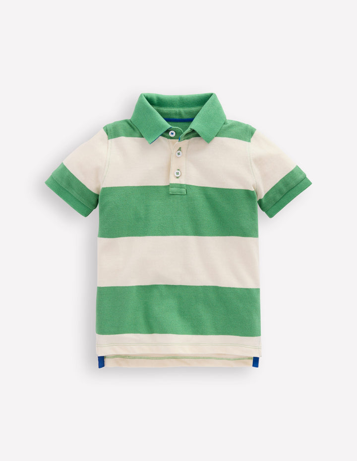 Piqué Polo Shirt-MING GREEN / COCONUT MILK