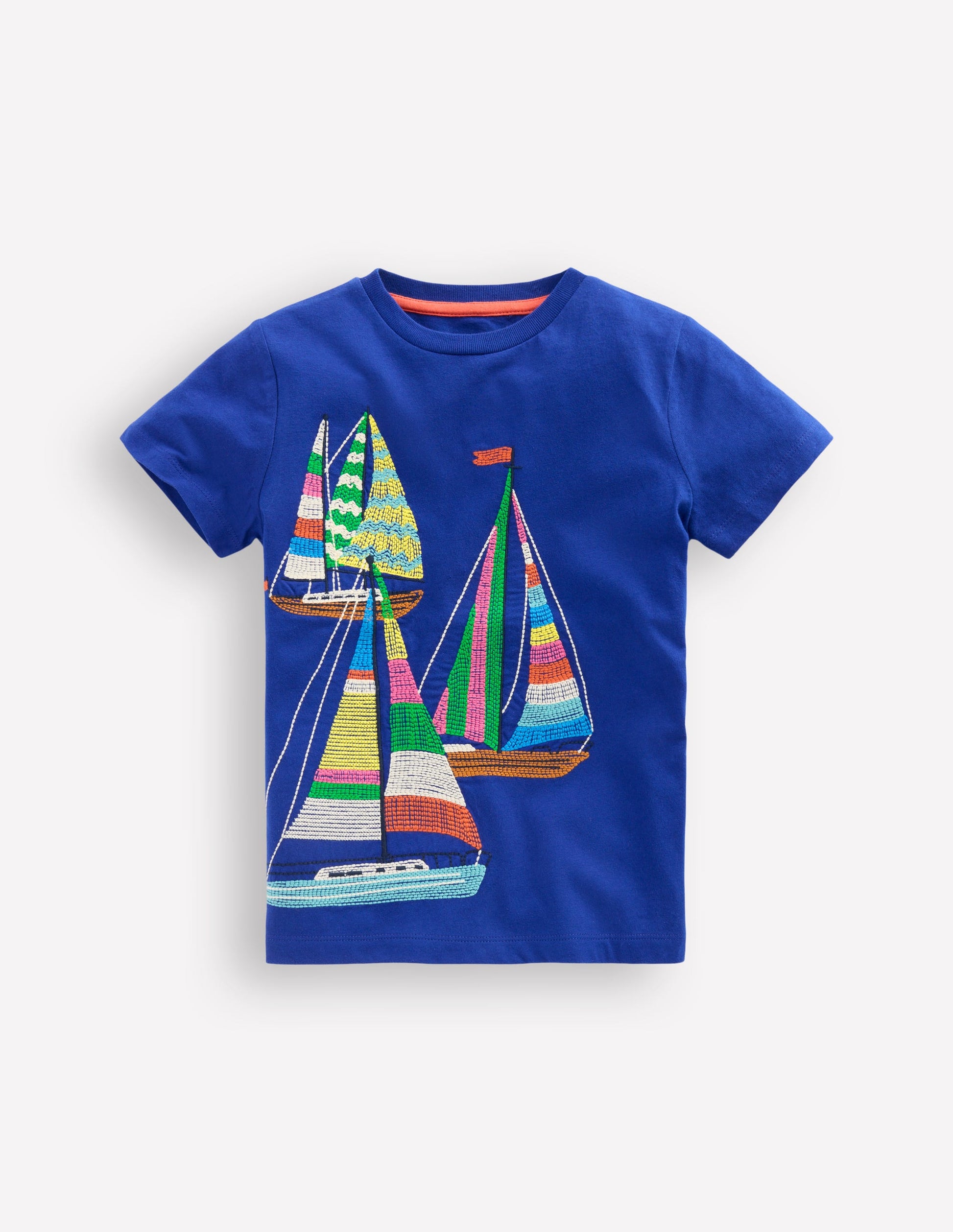 Superstitch T-Shirt-Sapphire Blue Boats-1