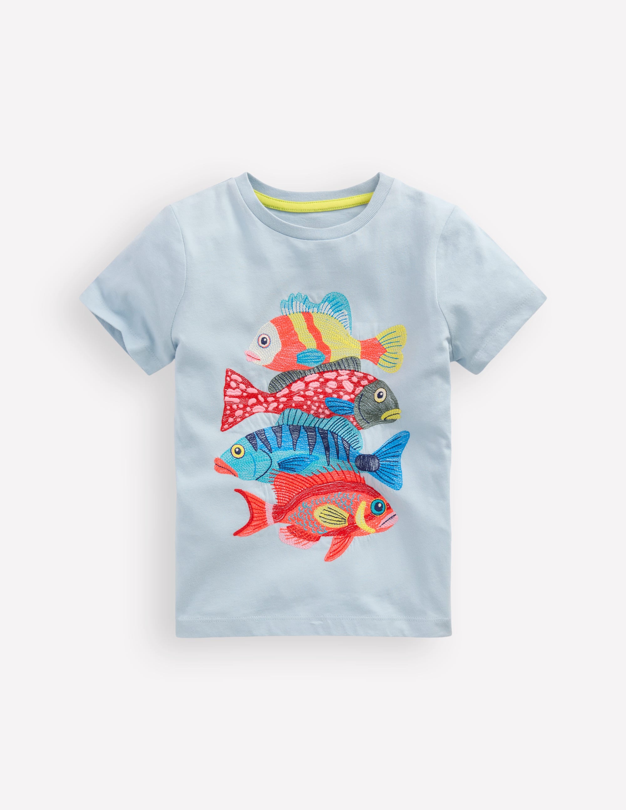Superstitch T-Shirt-Misty Blue Fish - Image 1