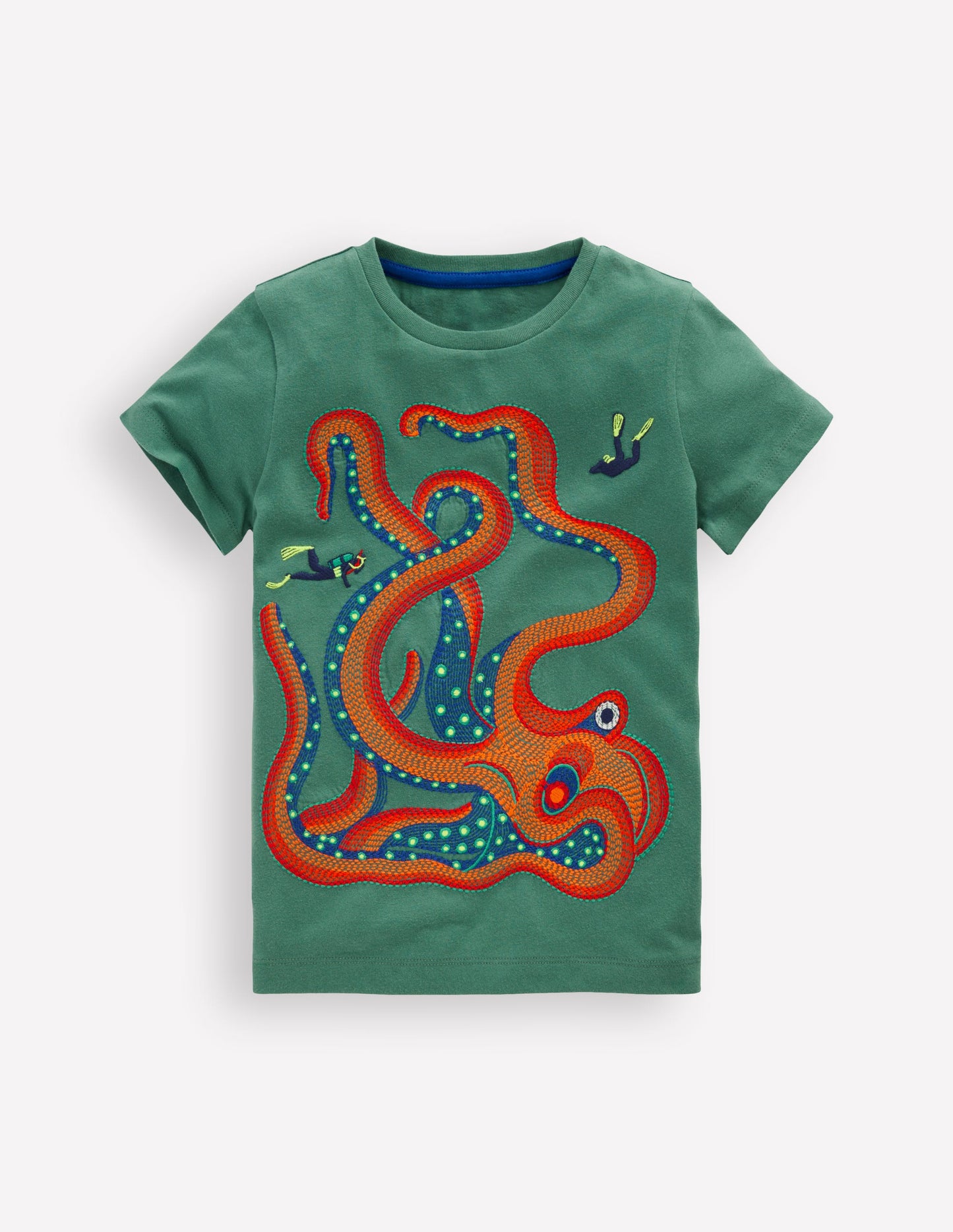 Superstitch T-Shirt-Spruce Green Octopus