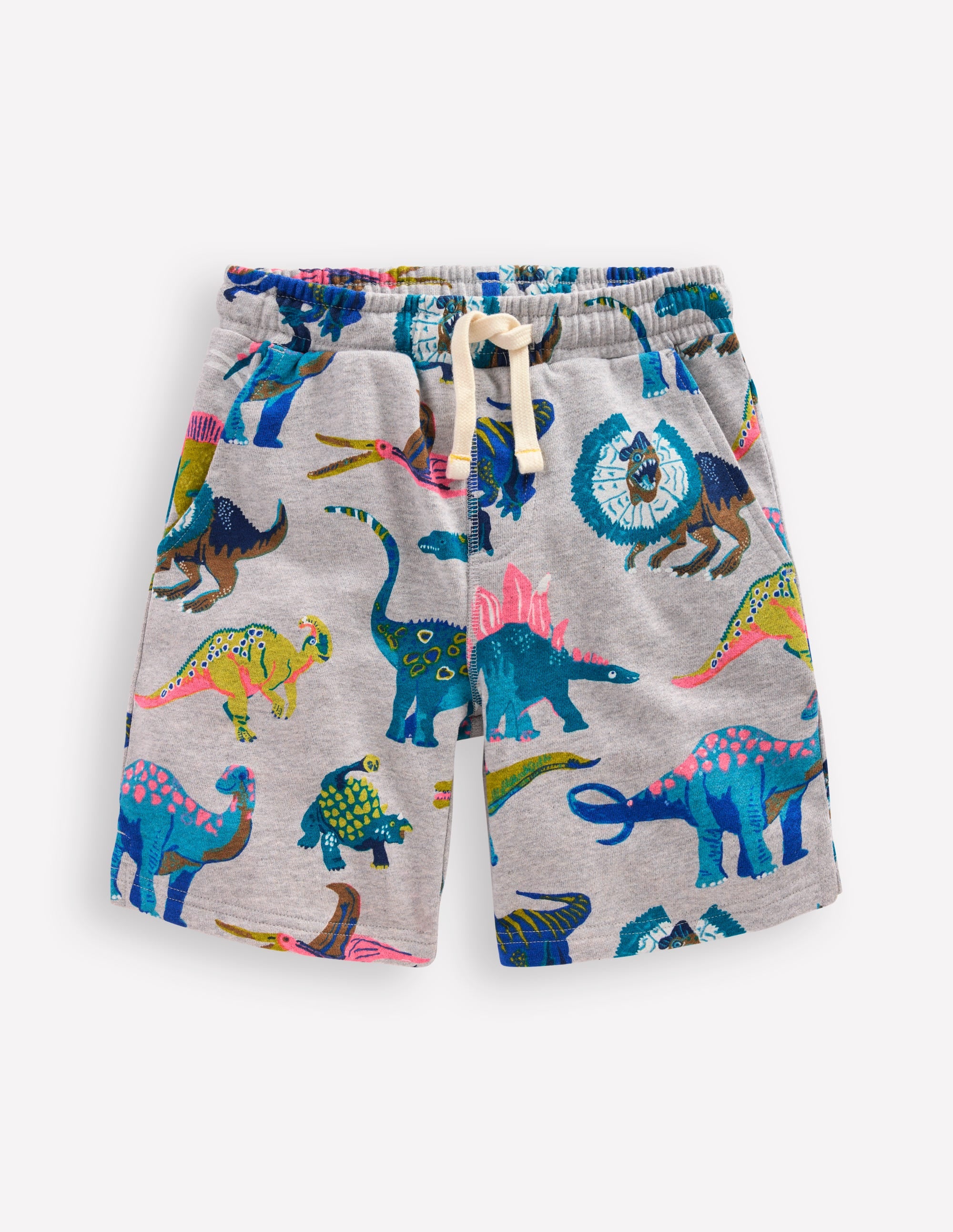 Printed Shorts-Grey Dinos - Image 1