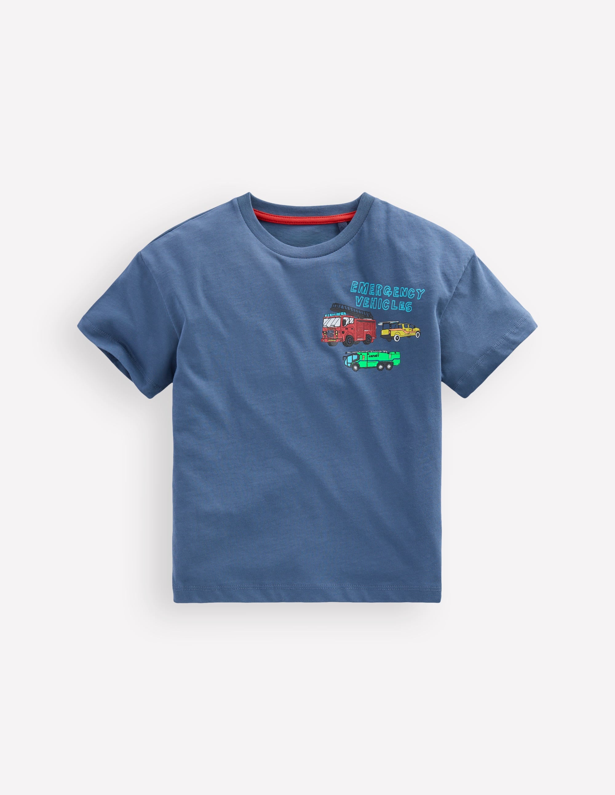 Front & Back Printed T-shirt-Vintage Indigo Truck - Image 1