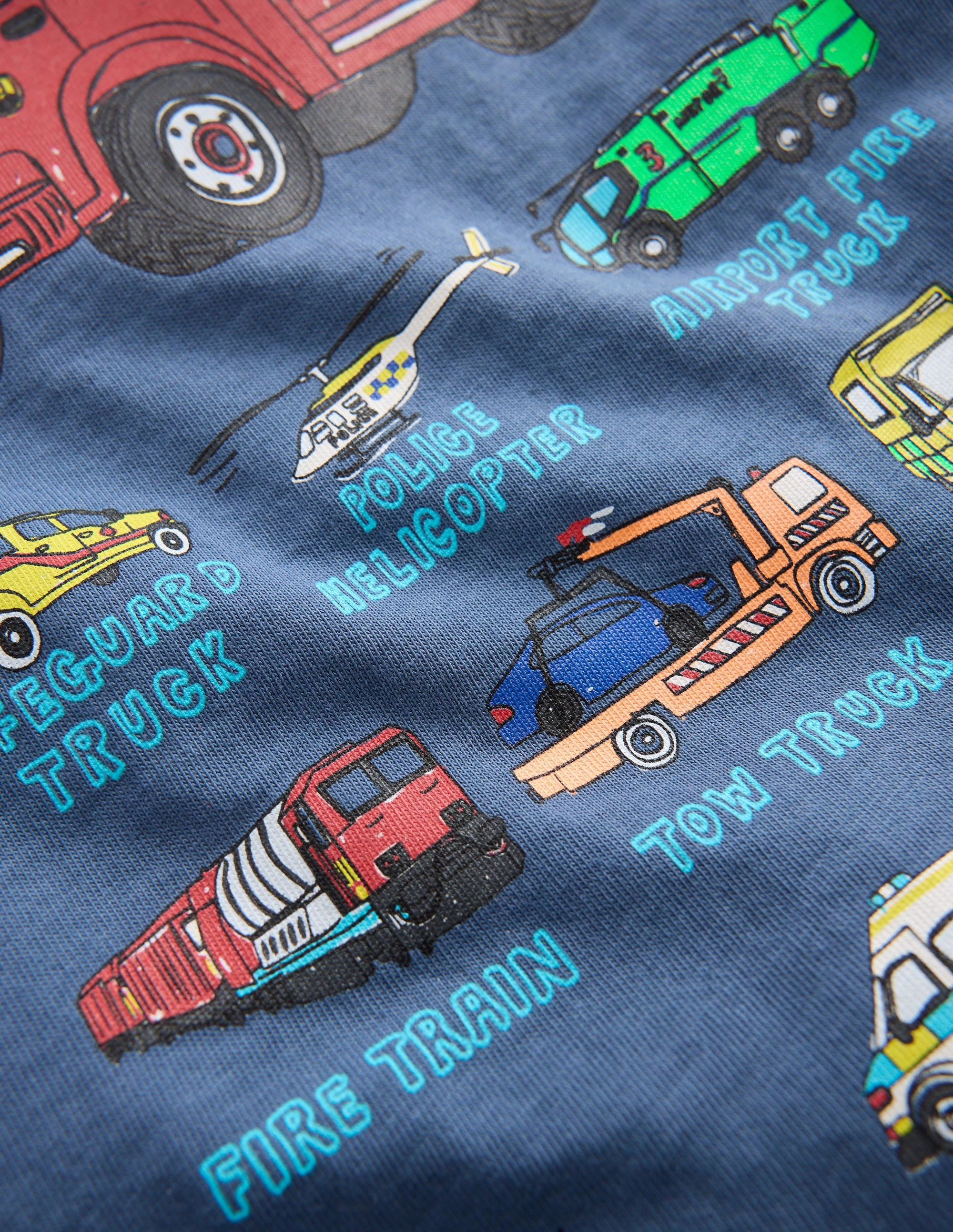 Front & Back Printed T-shirt-Vintage Indigo Truck - Image 3