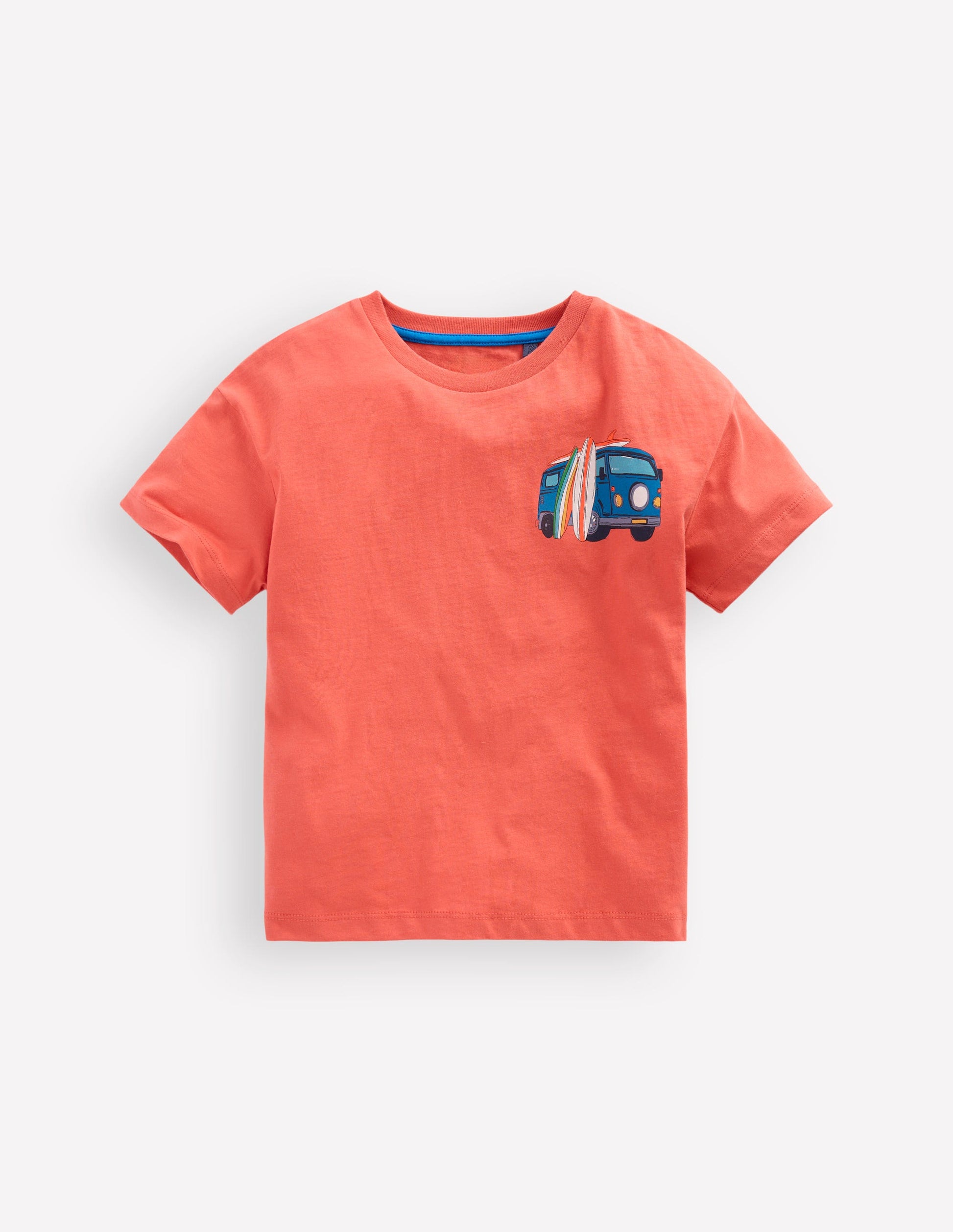 Front & Back Printed T-shirt-Burnt Sienna Camper Van-5