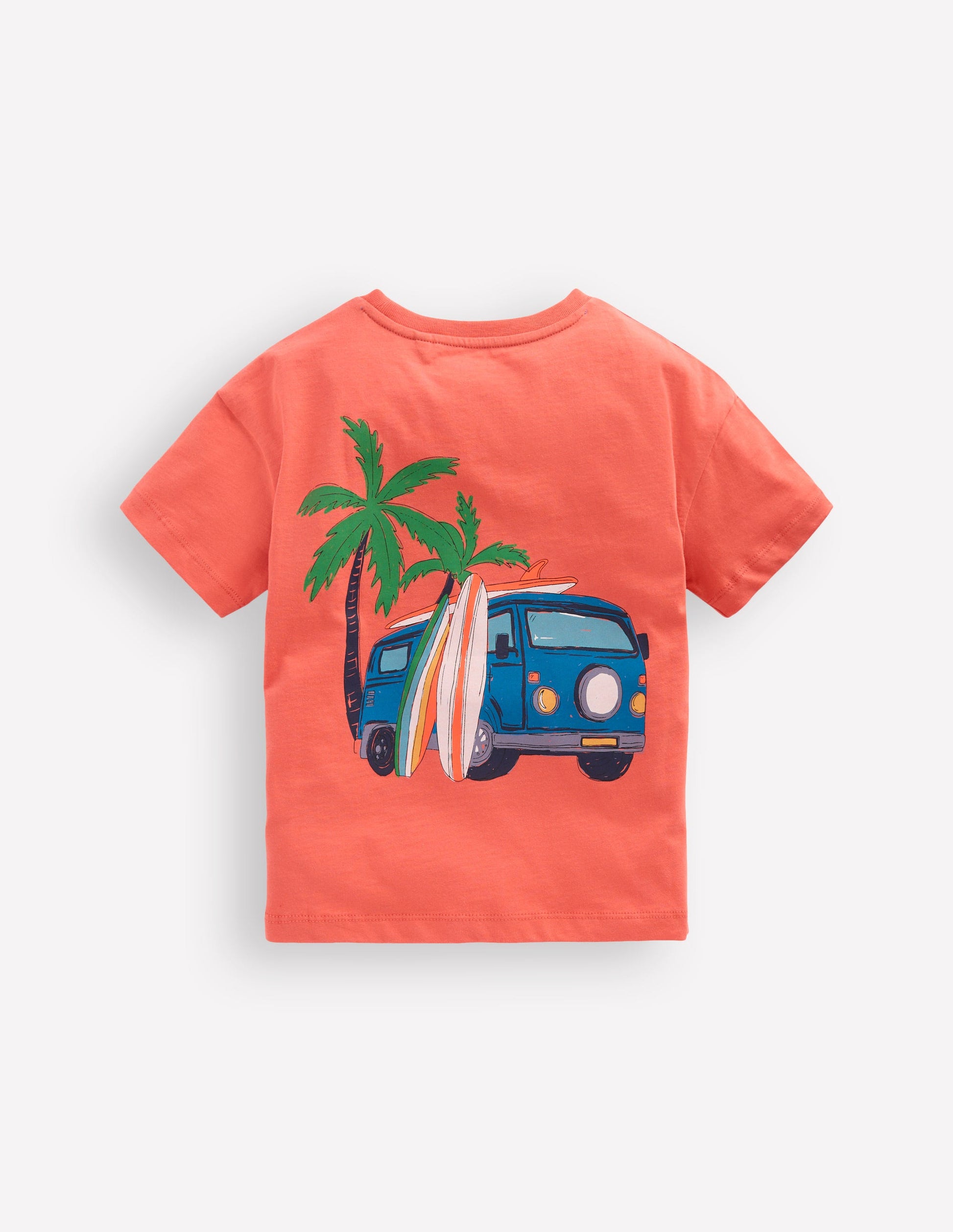 Front & Back Printed T-shirt-Burnt Sienna Camper Van-6