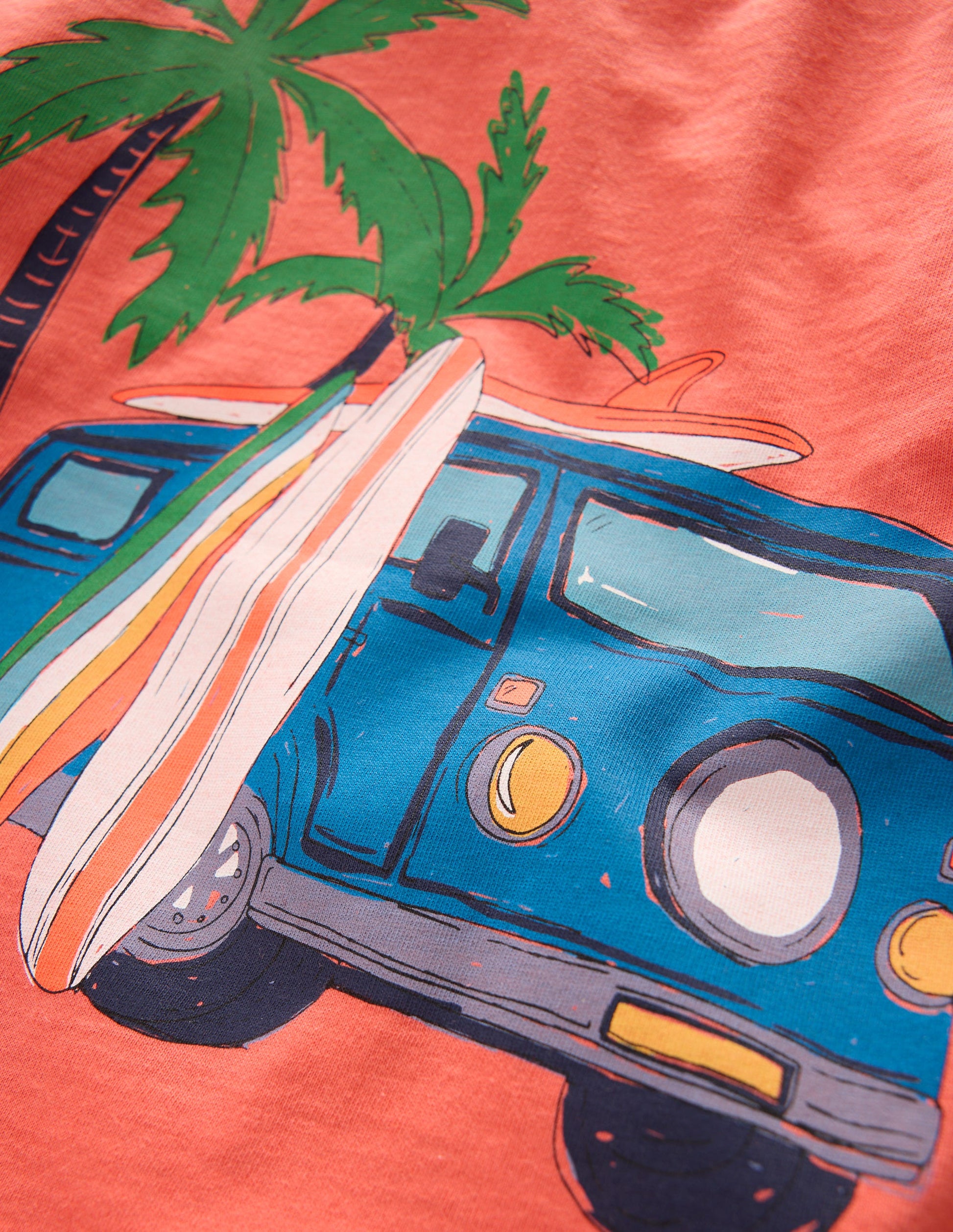 Front & Back Printed T-shirt-Burnt Sienna Camper Van-7