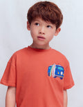 Front & Back Printed T-shirt-Burnt Sienna Camper Van