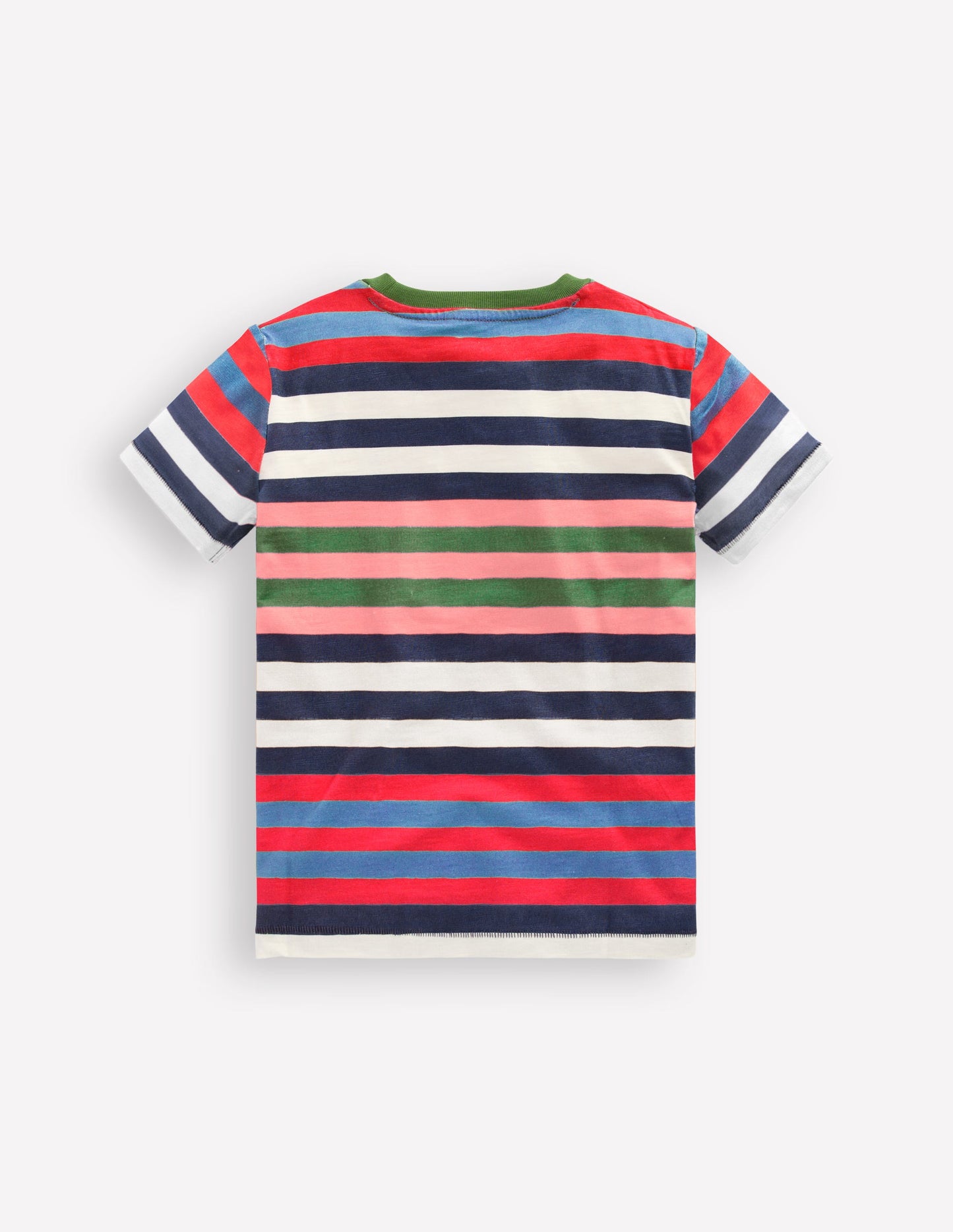 Everyday Short Sleeve T-Shirt-Navy, Red and Blue Multistripe