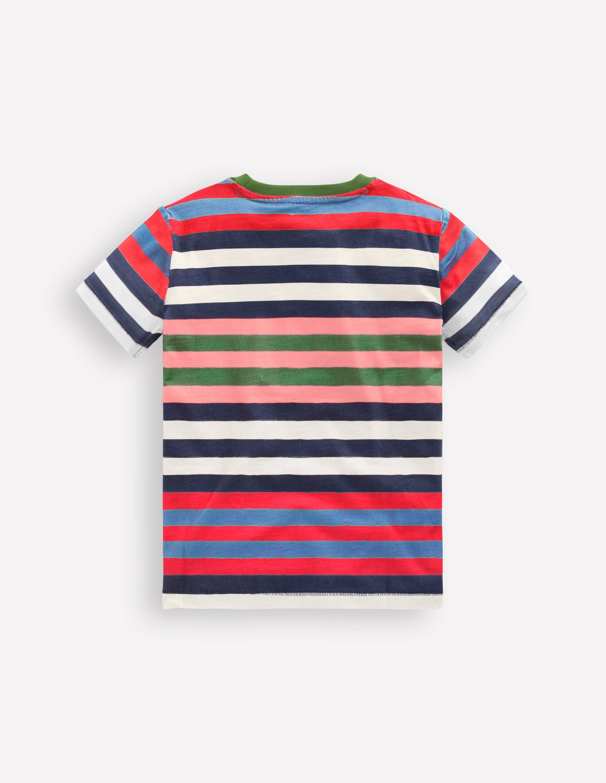 Everyday Short Sleeve T-Shirt-Navy, Red and Blue Multistripe-1
