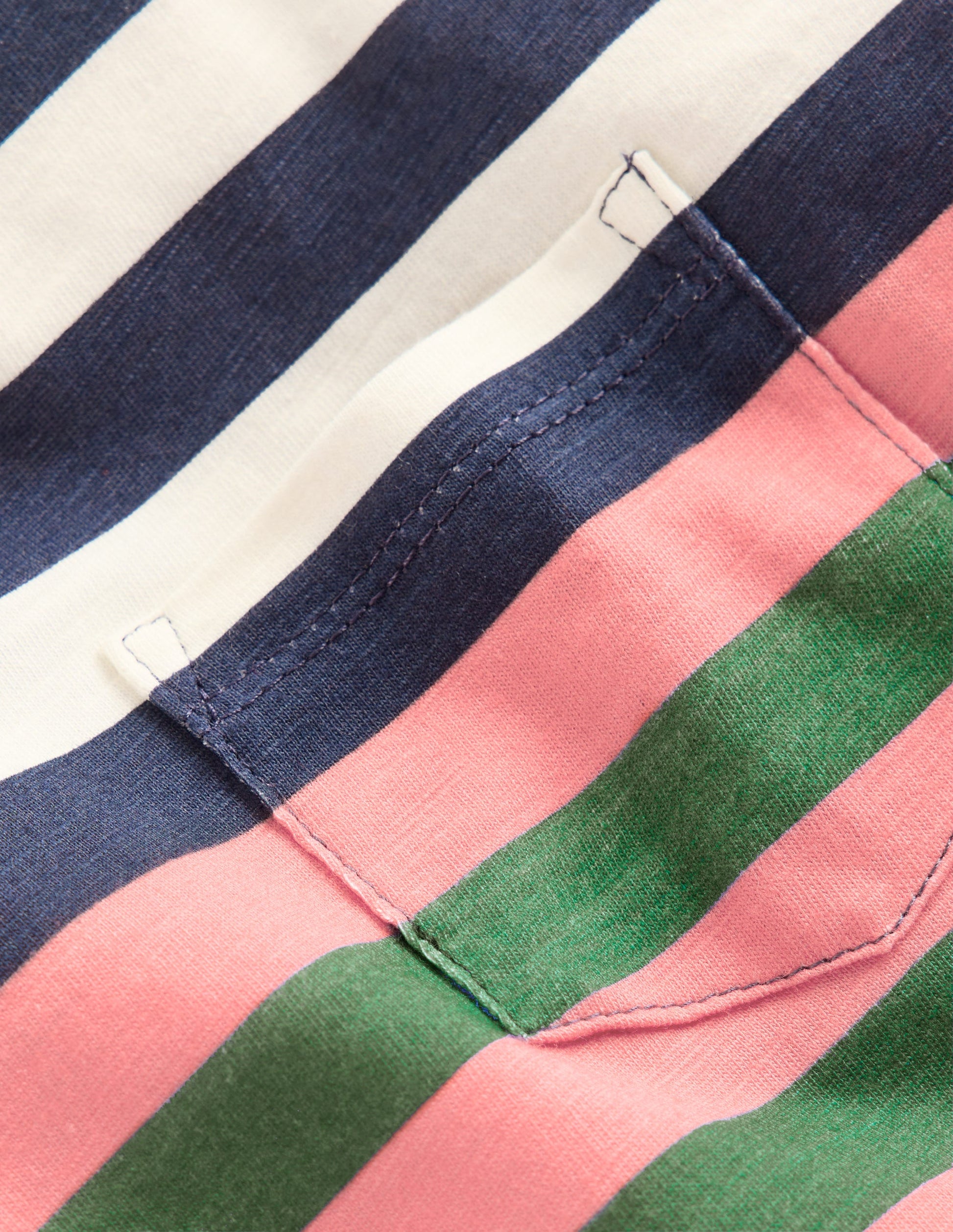 Everyday Short Sleeve T-Shirt-Navy, Red and Blue Multistripe-2