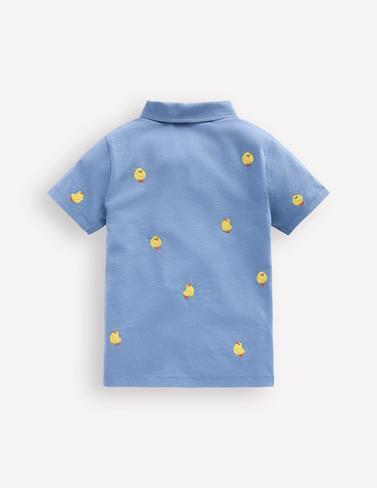 Embroidered Slub Polo Shirt-Chicks - Image 2