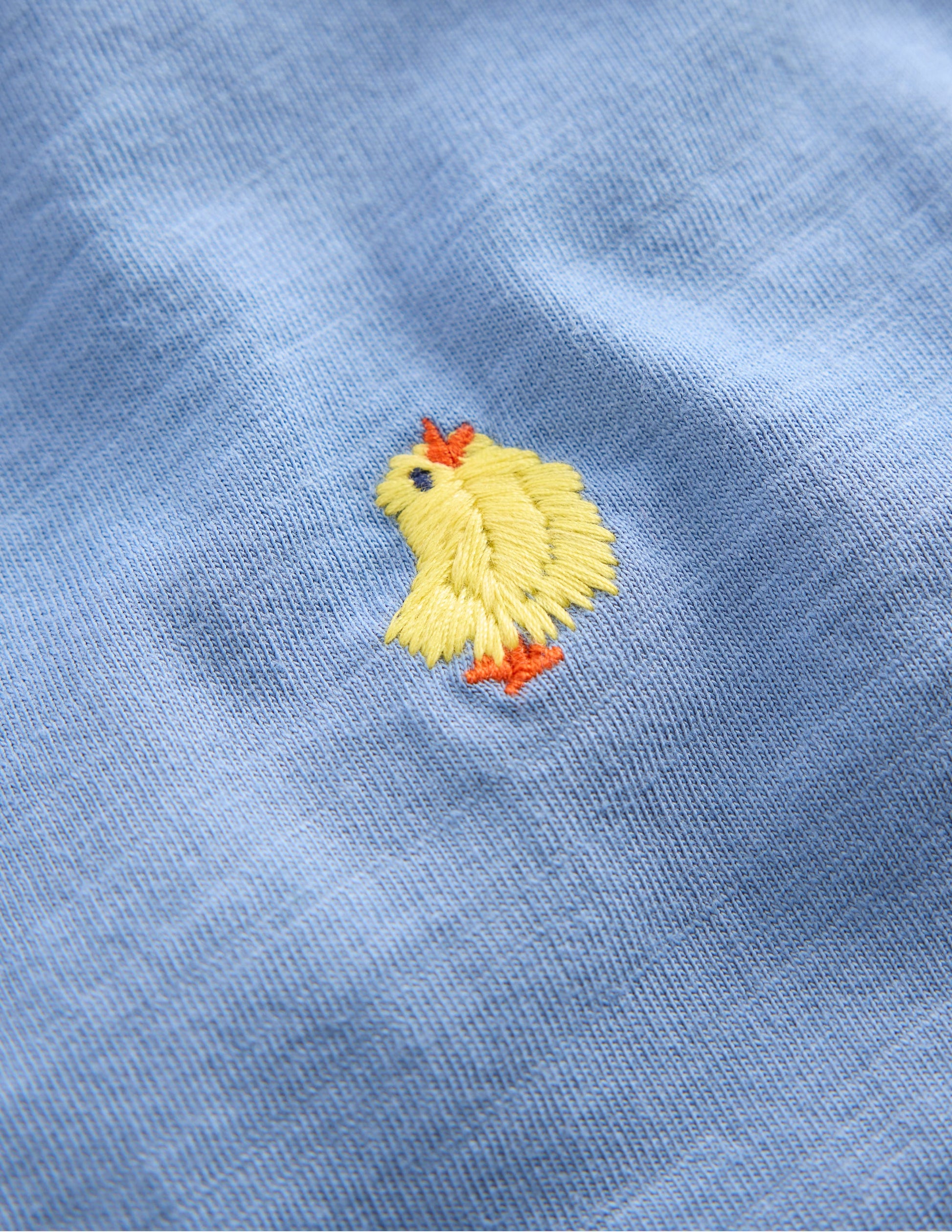Embroidered Slub Polo Shirt-Chicks-3