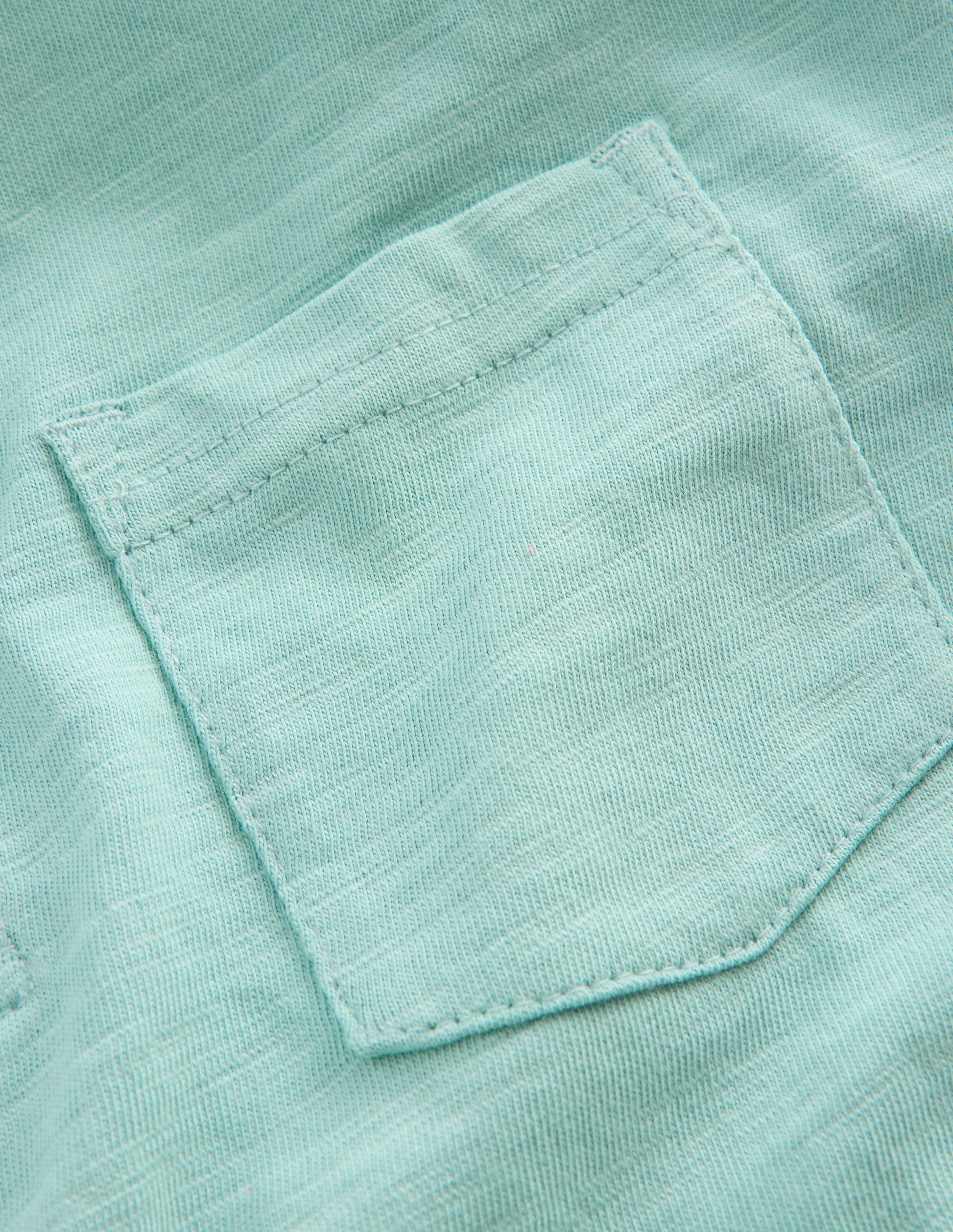 Slub Polo Shirt-Aqua Sea Blue-3