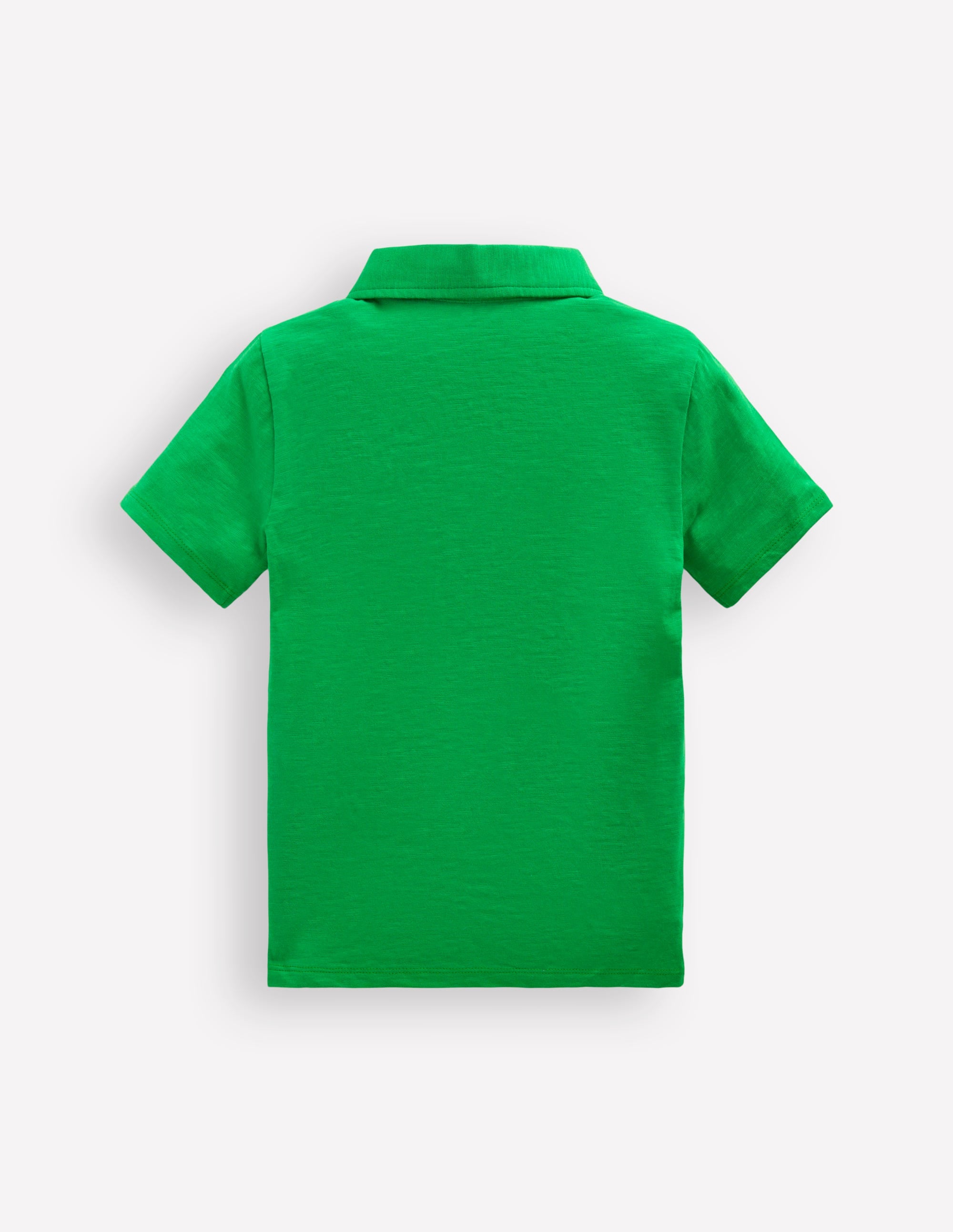 Slub Polo Shirt-Highland Green - Image 2