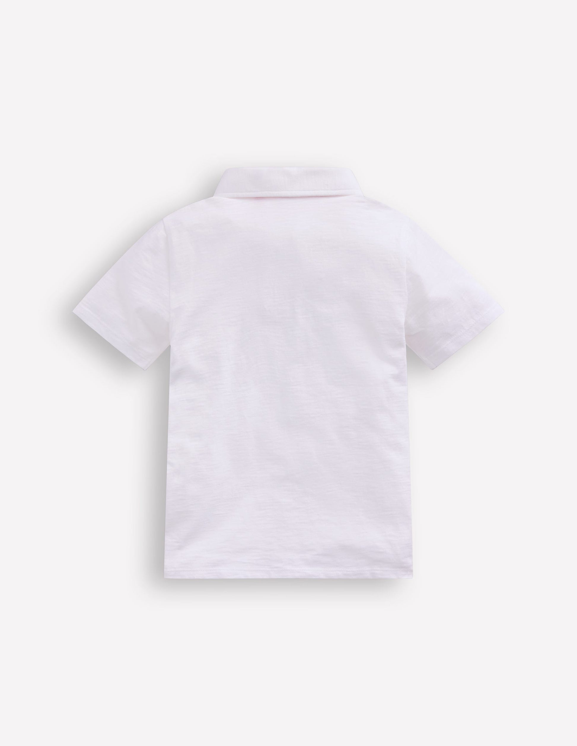 Slub Polo Shirt-White-2