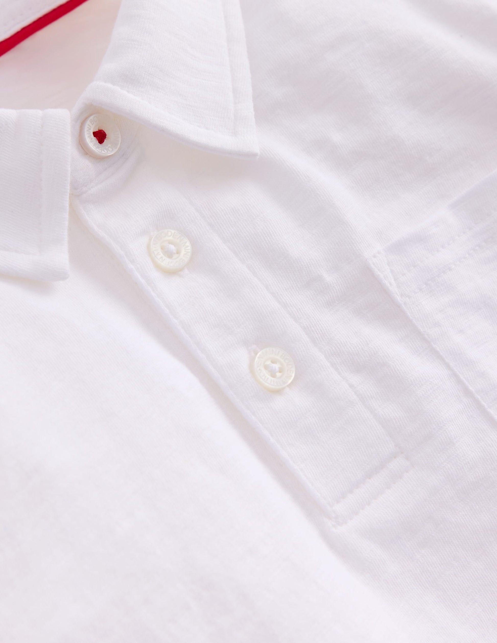 Slub Polo Shirt-White-3